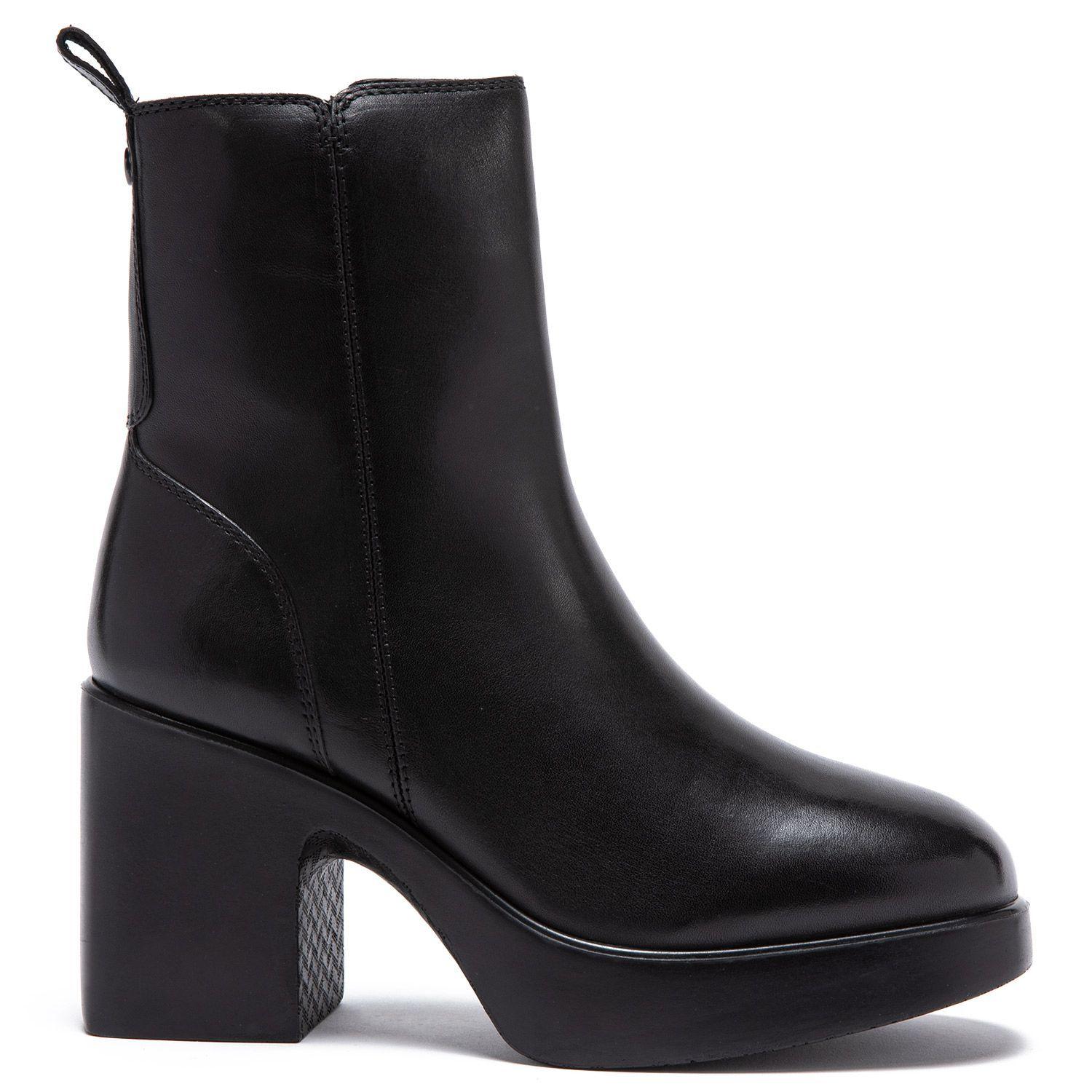 Botin de cuero mujer Gacel Negro Gaia 0659210-0