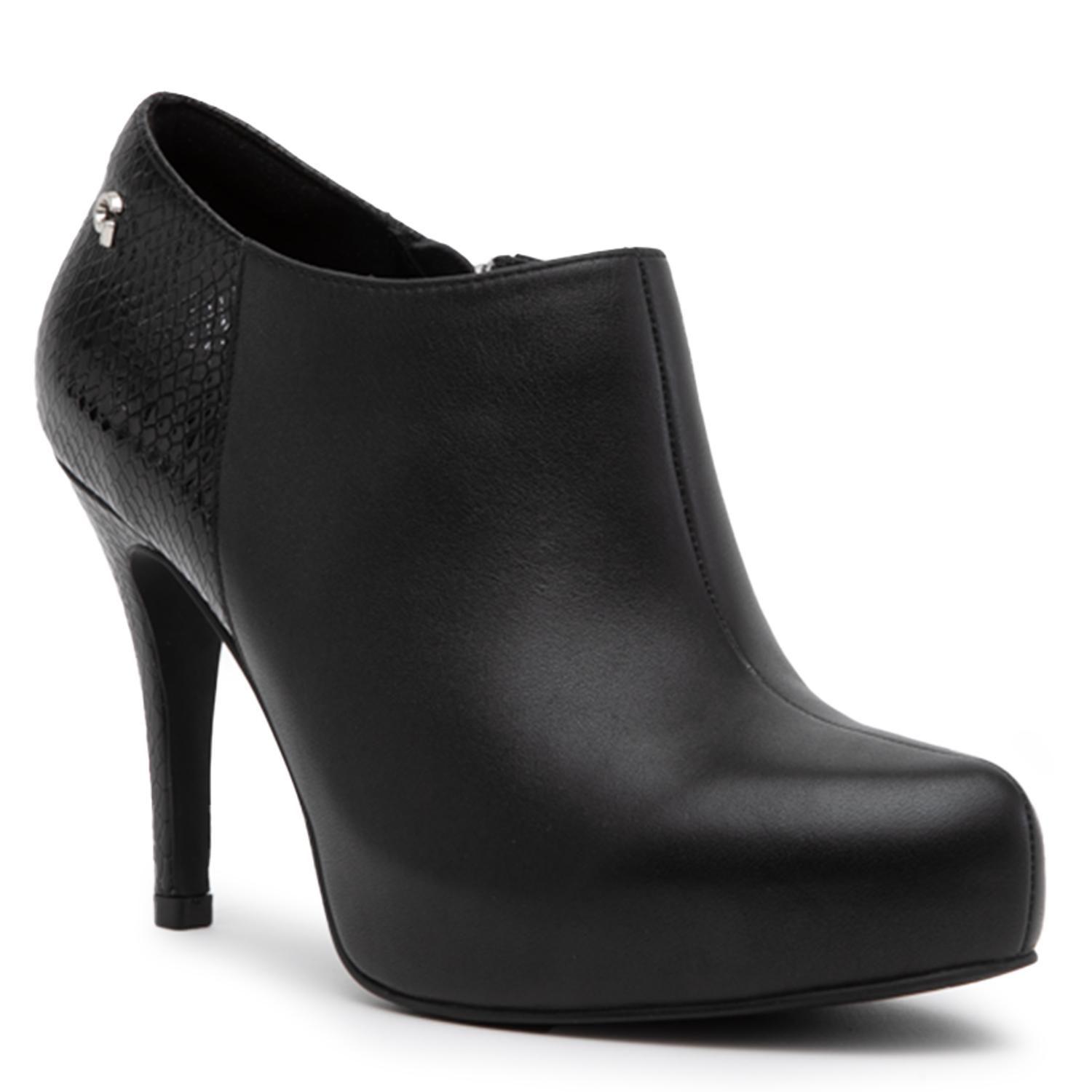 Botin de cuero mujer Gacel negro Olga 0660949-2