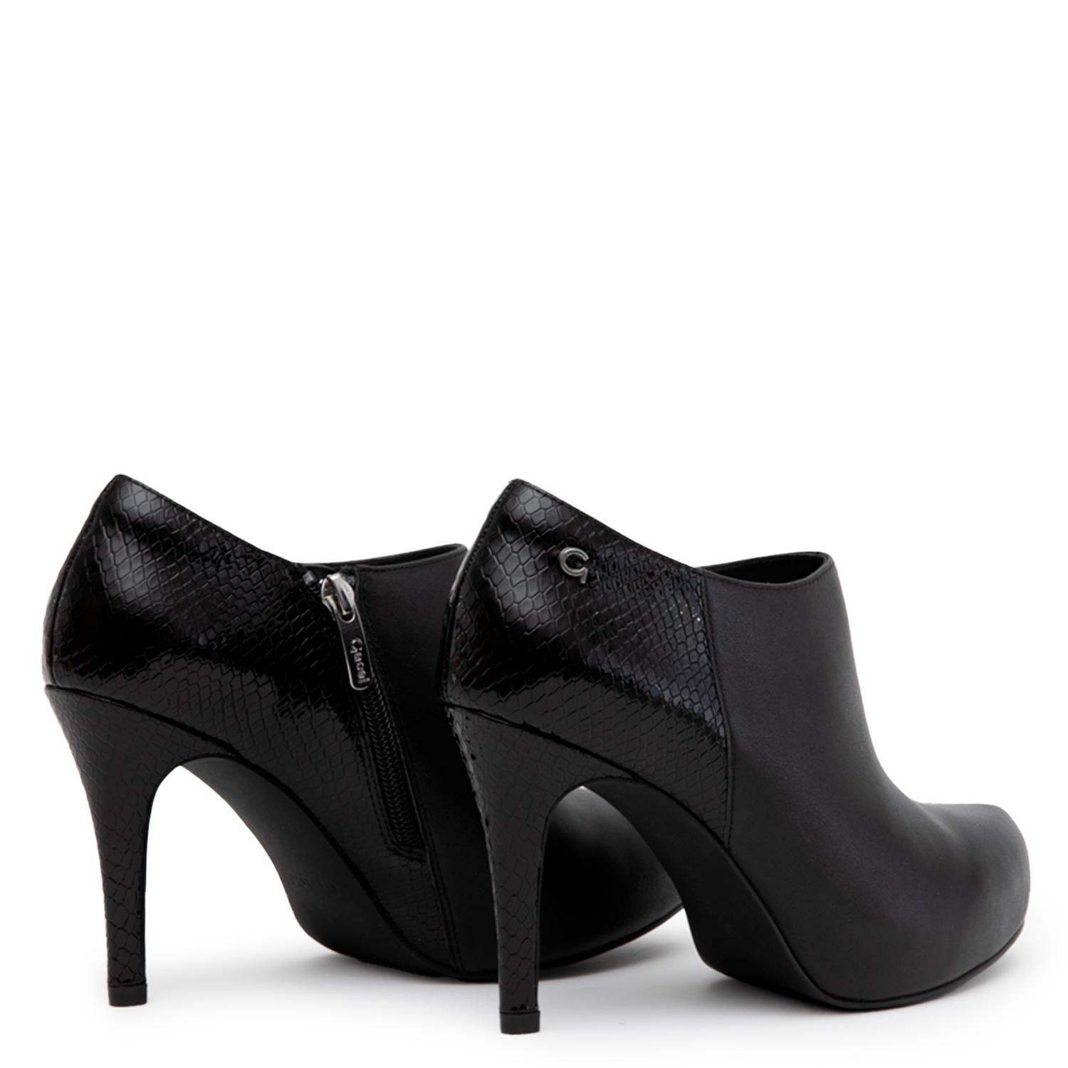 Botin de cuero mujer Gacel negro Olga 0660949-4
