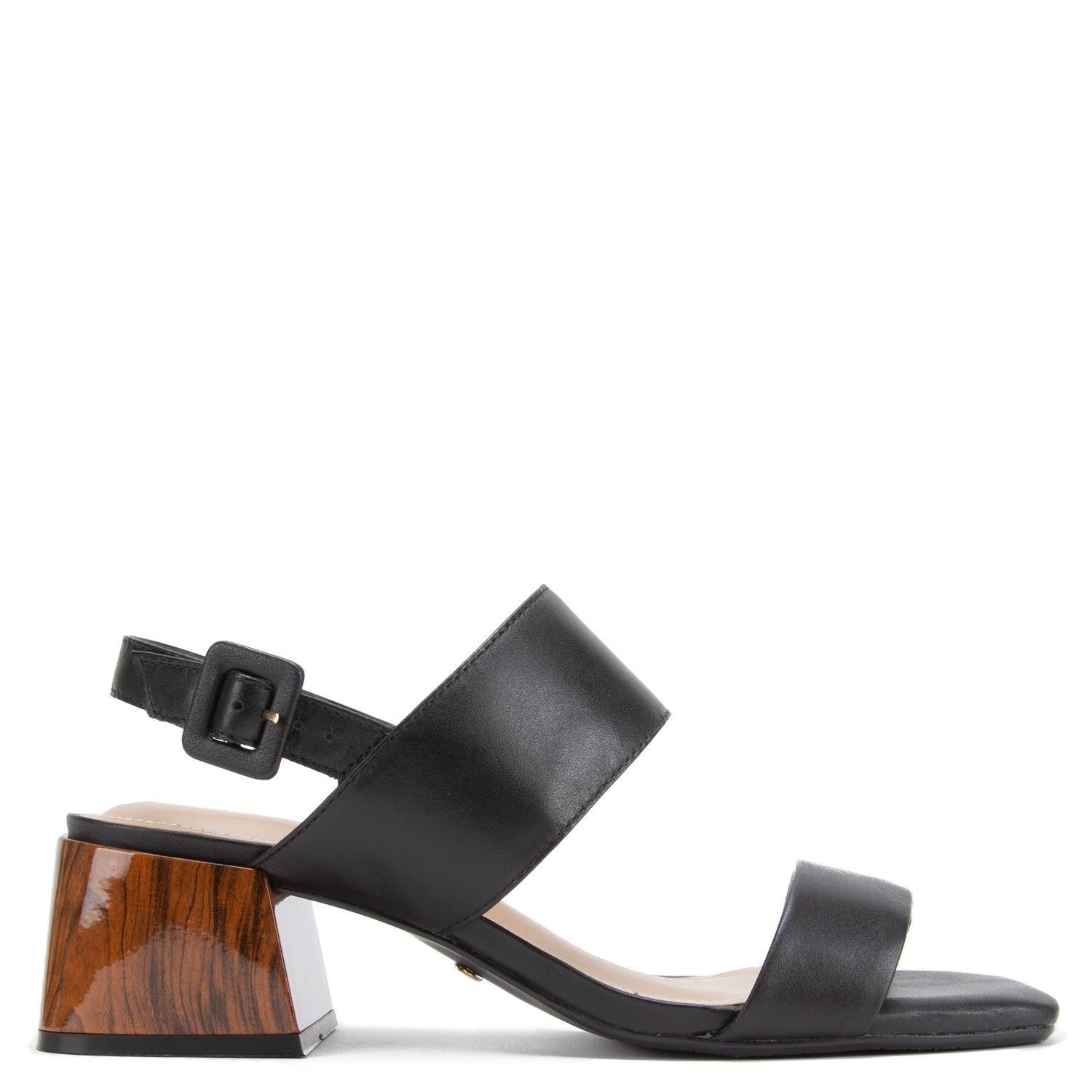 Sandalia de cuero mujer Gacel negro Calisa-0