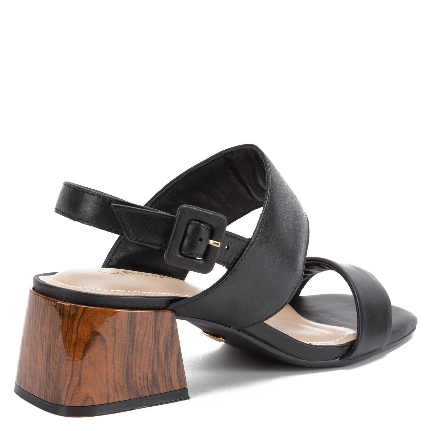 Sandalia de cuero mujer Gacel negro Calisa-4