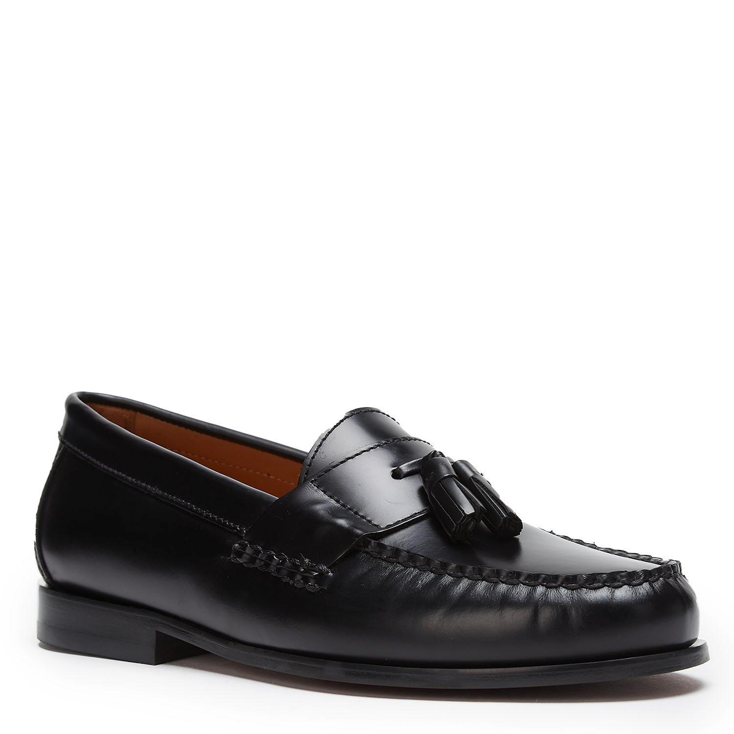 Mocasin de cuero hombre Guante negro Suela-2