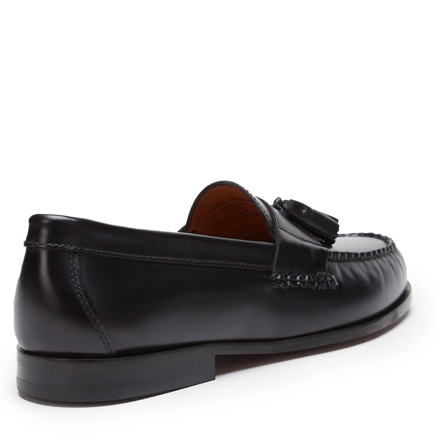 Mocasin de cuero hombre Guante negro Suela-4