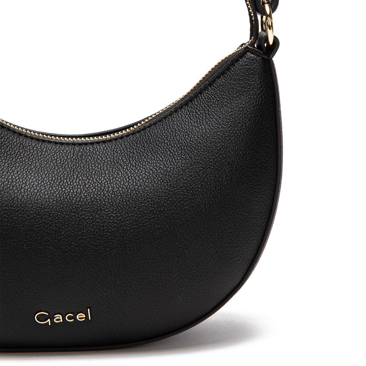 Cartera mujer Gacel negro bandolera grande-5