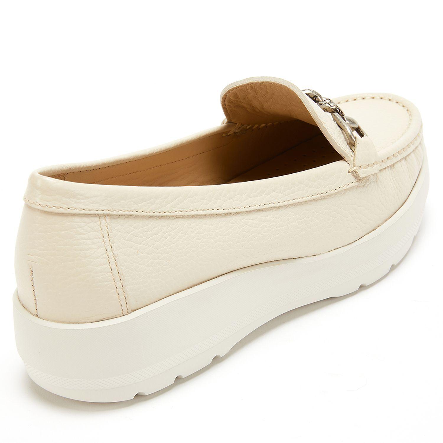Mocasin de cuero mujer Gacel Crema Locanda 0659614-1