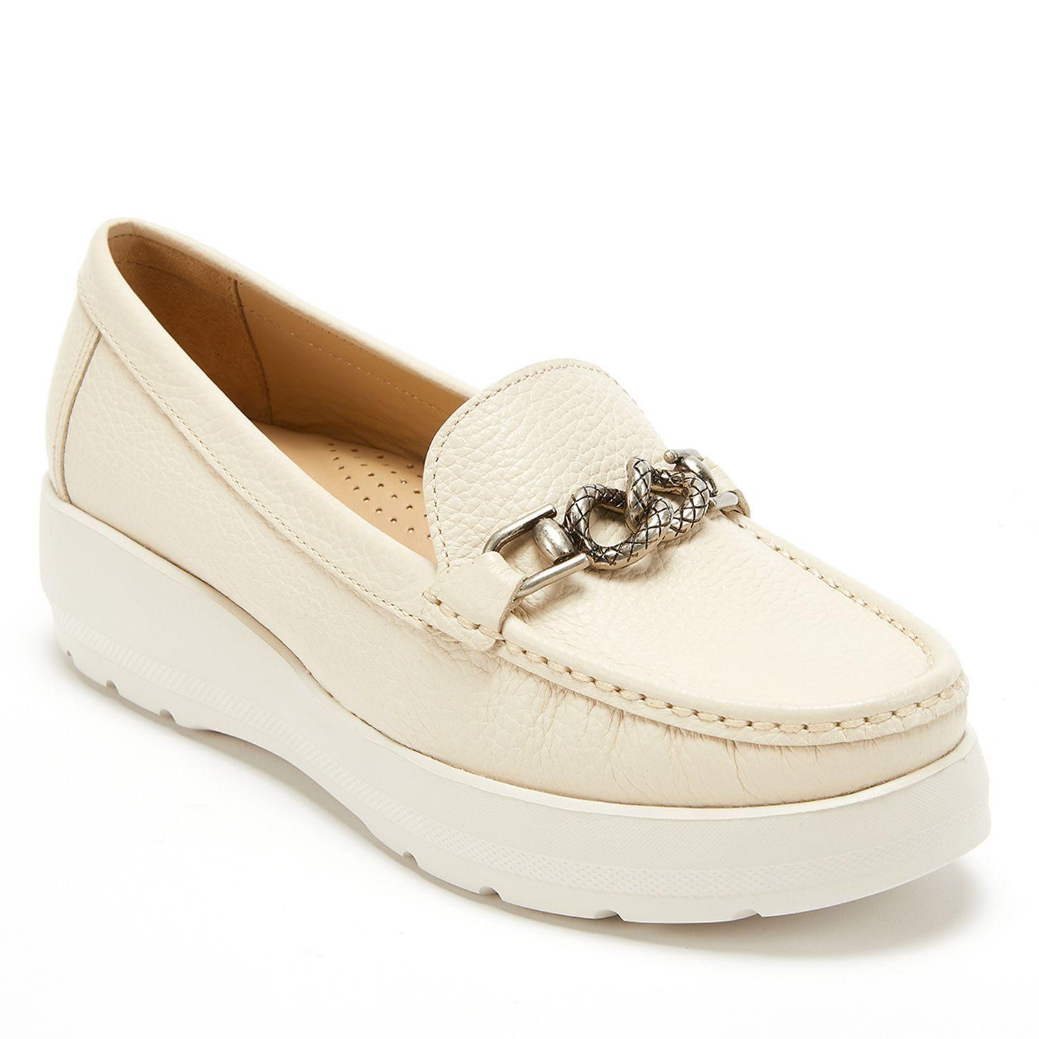 Mocasin de cuero mujer Gacel Crema Locanda 0659614-2