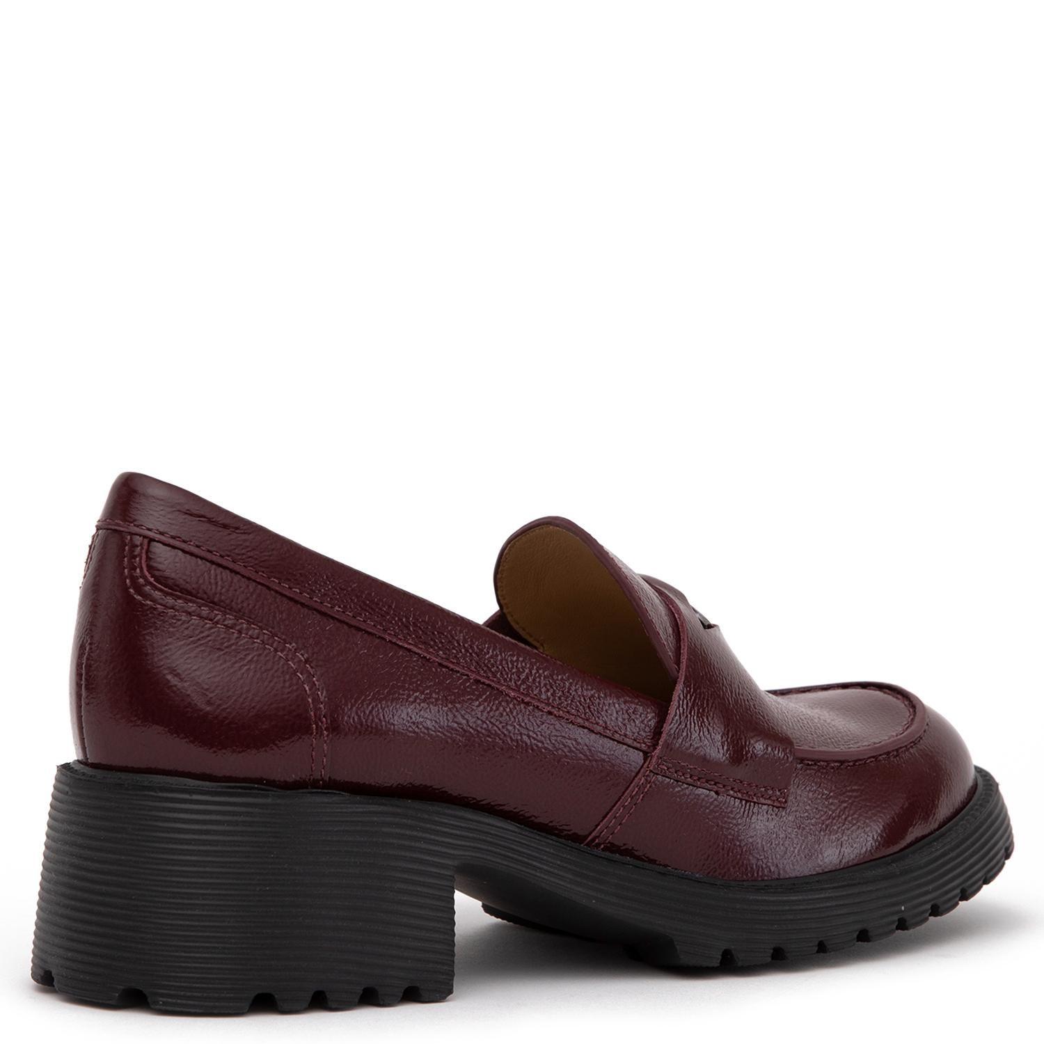 Mocasin de cuero mujer Gacel burdeo Belen 0660713-4