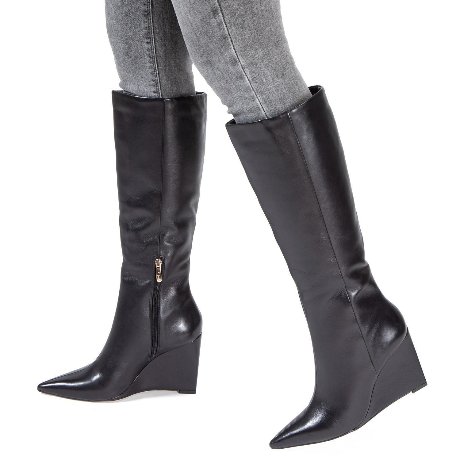 Bota de cuero mujer Gacel Negro Amanda 0659129-1