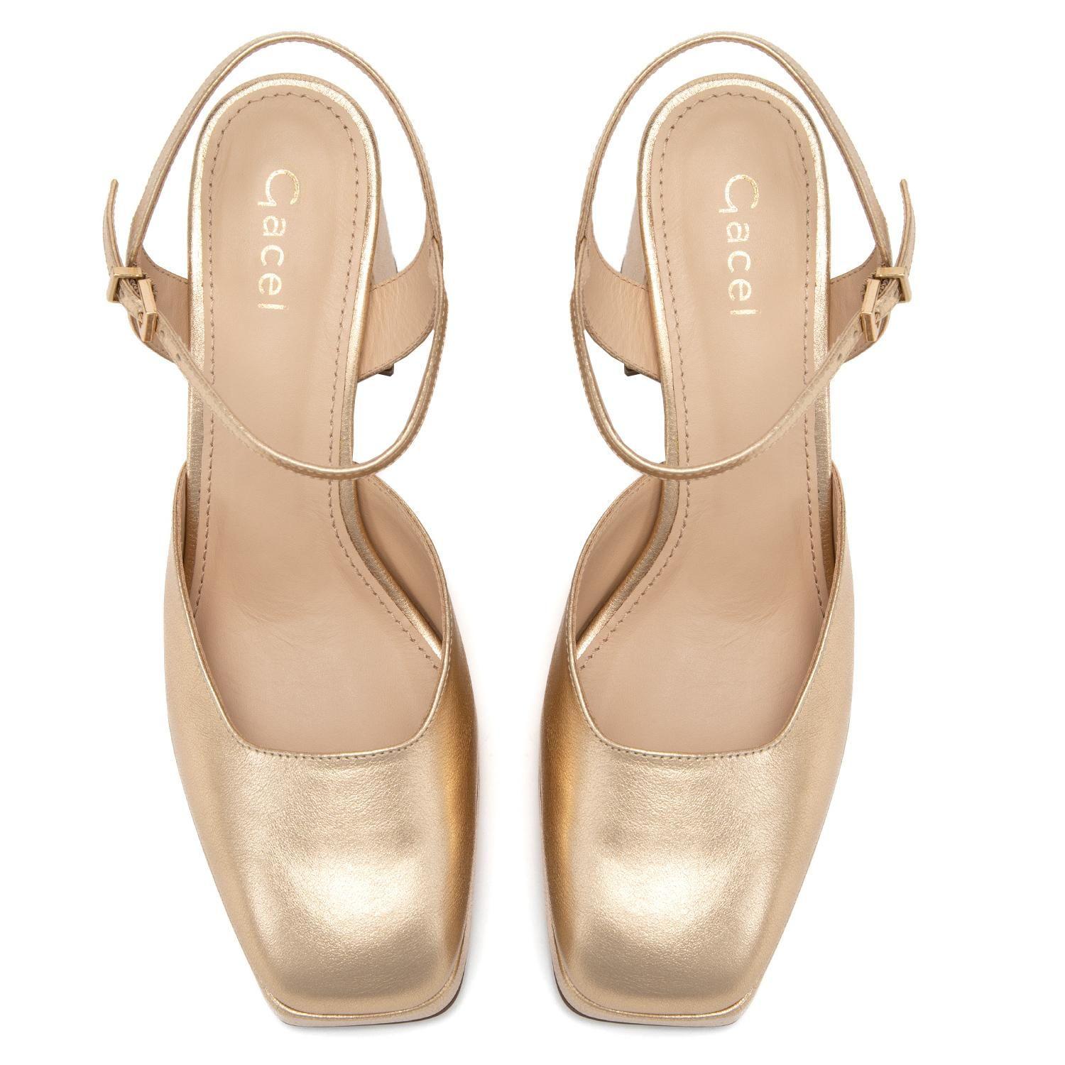 Zapato de cuero mujer Gacel dorado Mabi 0661515-3