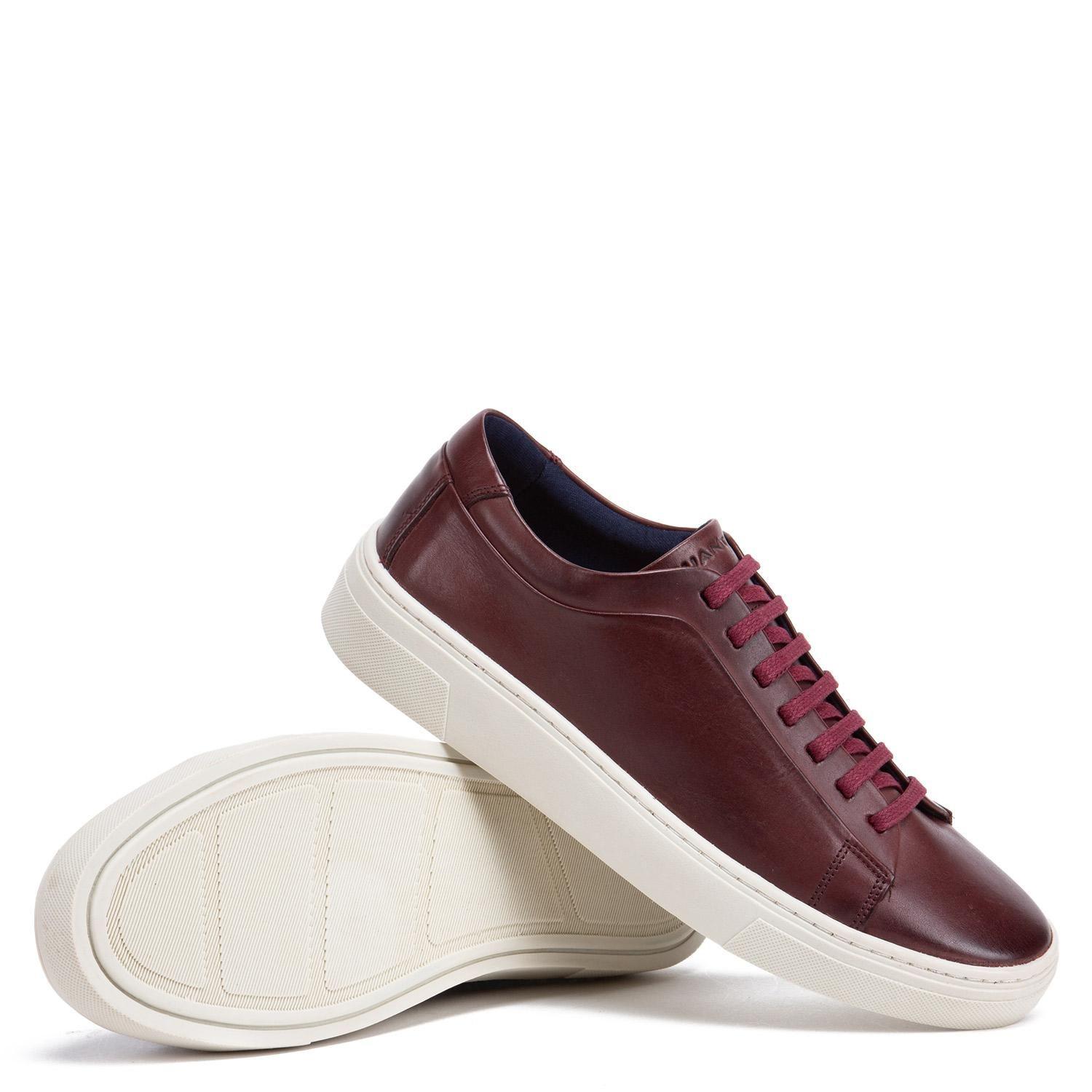 Zapatilla de cuero hombre Guante burdeo Germany-2
