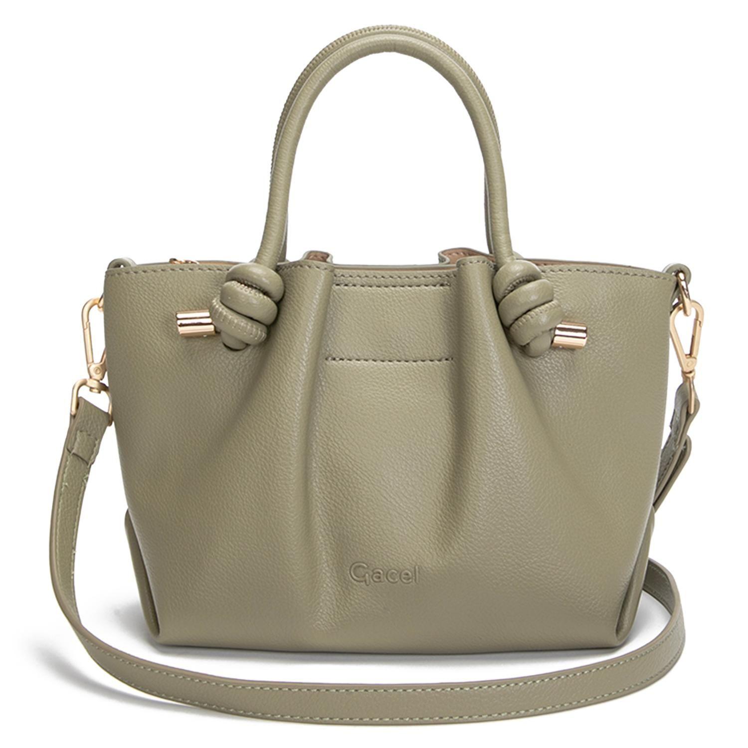 Cartera mujer Gacel verde dos asas pequeña-0