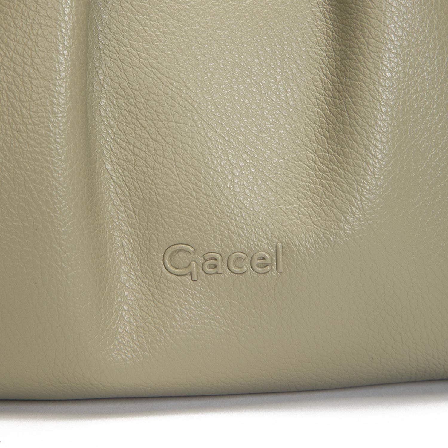 Cartera mujer Gacel verde dos asas pequeña-5