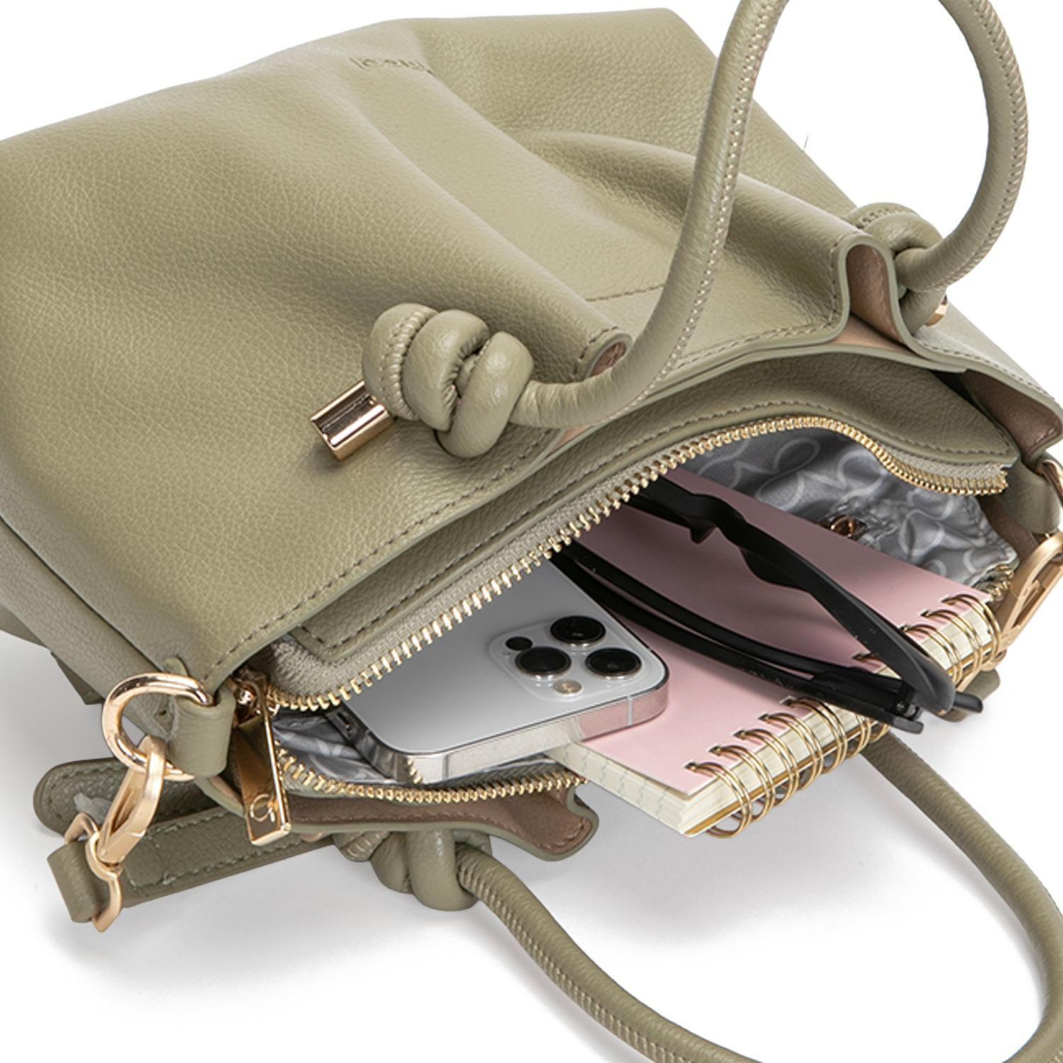 Cartera mujer Gacel verde dos asas pequeña-8