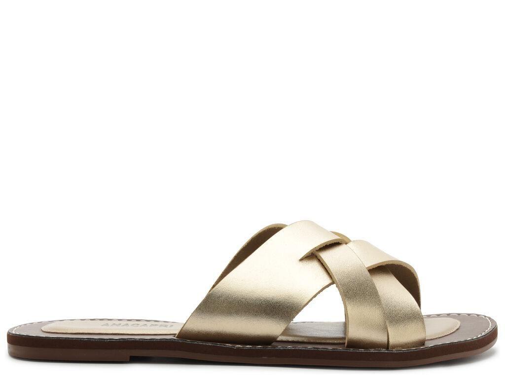 Sandalia de cuero mujer Anacapri Millie Dorado-0