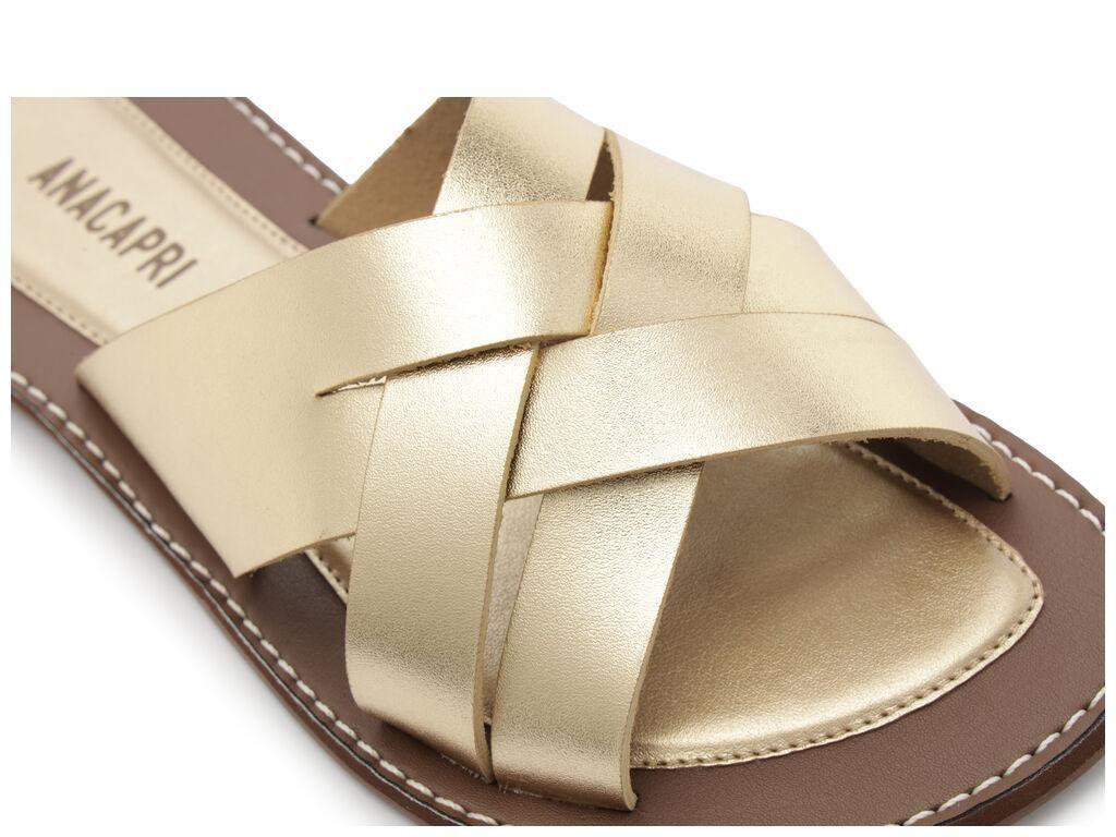 Sandalia de cuero mujer Anacapri Millie Dorado-4