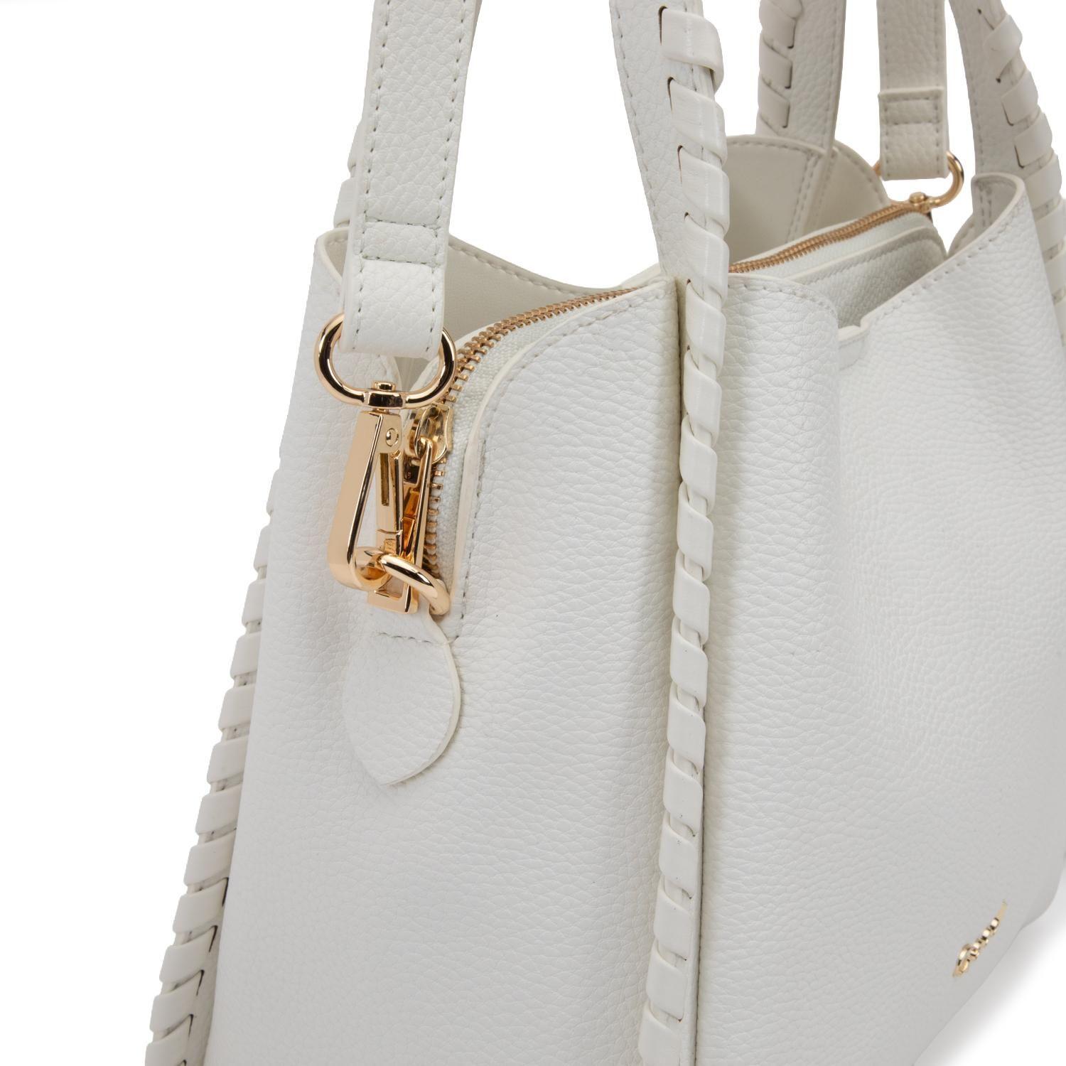 Cartera mujer Gacel blanco dos asas pequeña-5