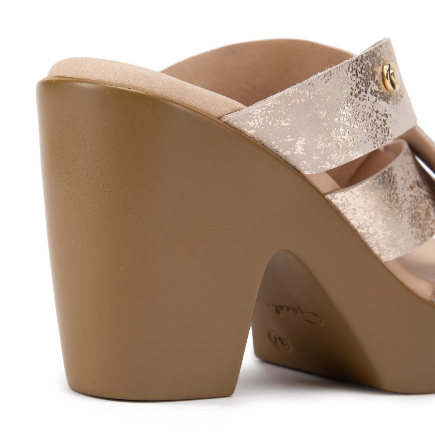 Sandalia de cuero mujer Gacel Dorado Dalia 0659820-2