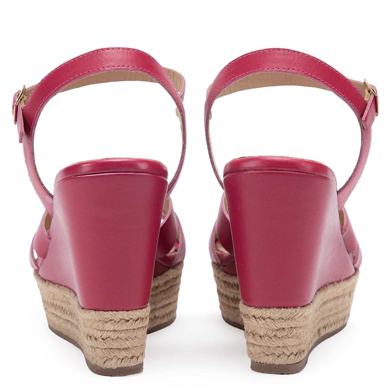 Sandalia de cuero mujer Gacel fucsia Gilda 0661224-4