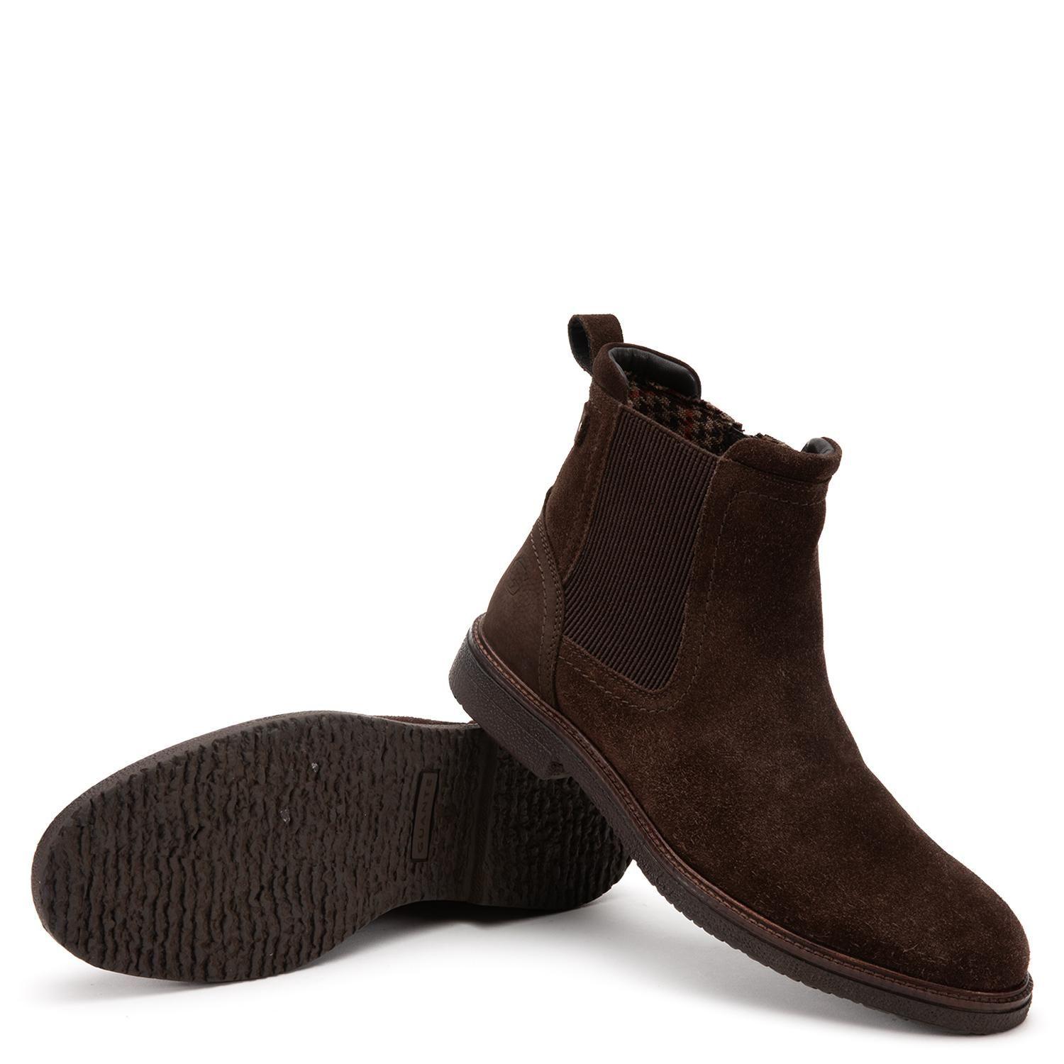 Botin de cuero hombre Guante chocolate Abbey 0036168-3
