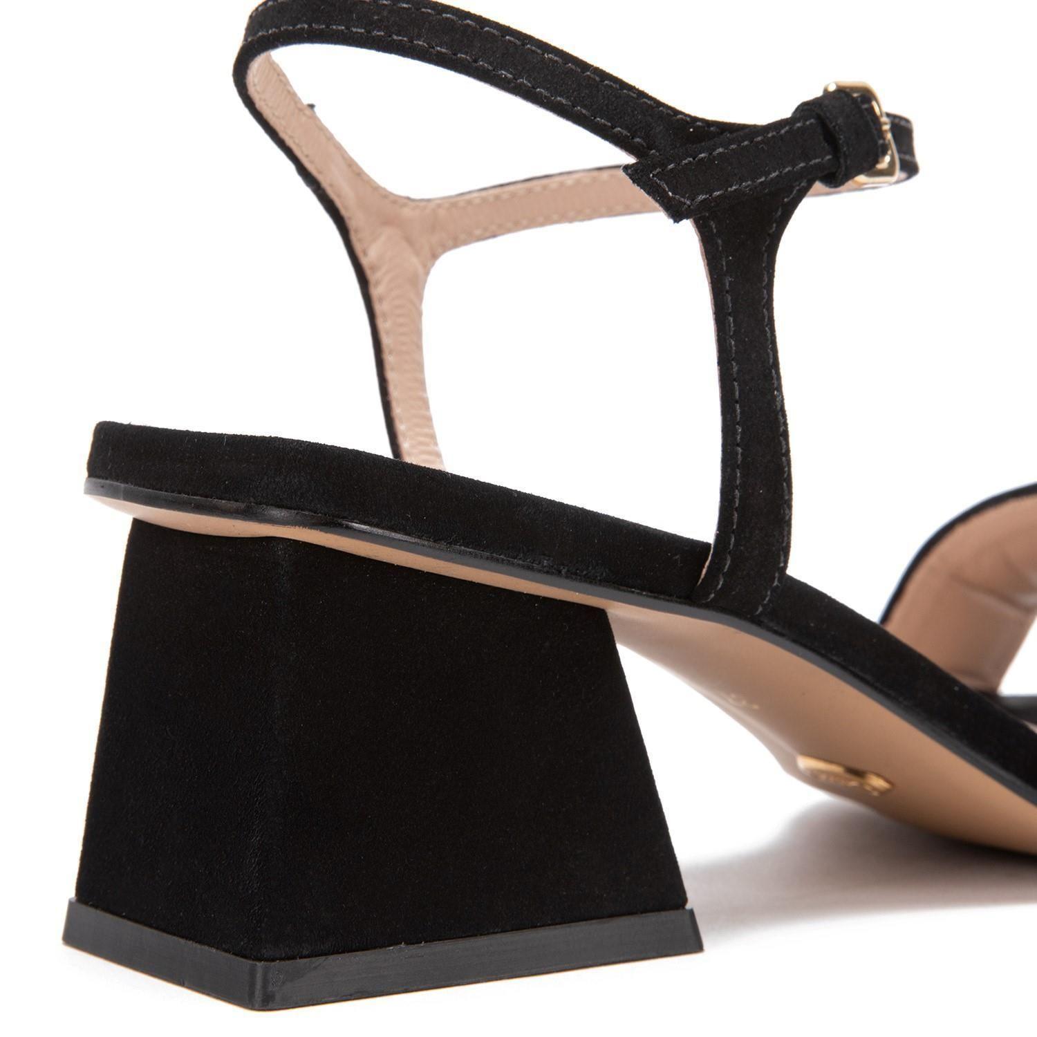 Sandalia de cuero mujer Gacel Negro Mina 0659048-2