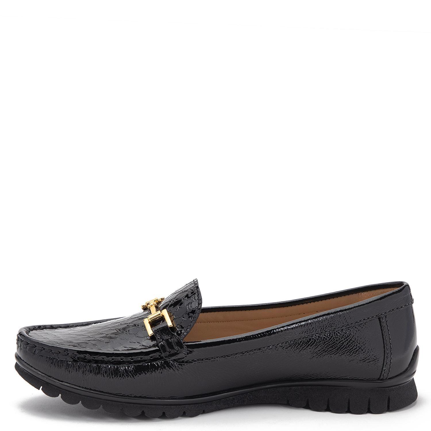 Mocasin de cuero mujer Gacel negro Trini 0661460-2