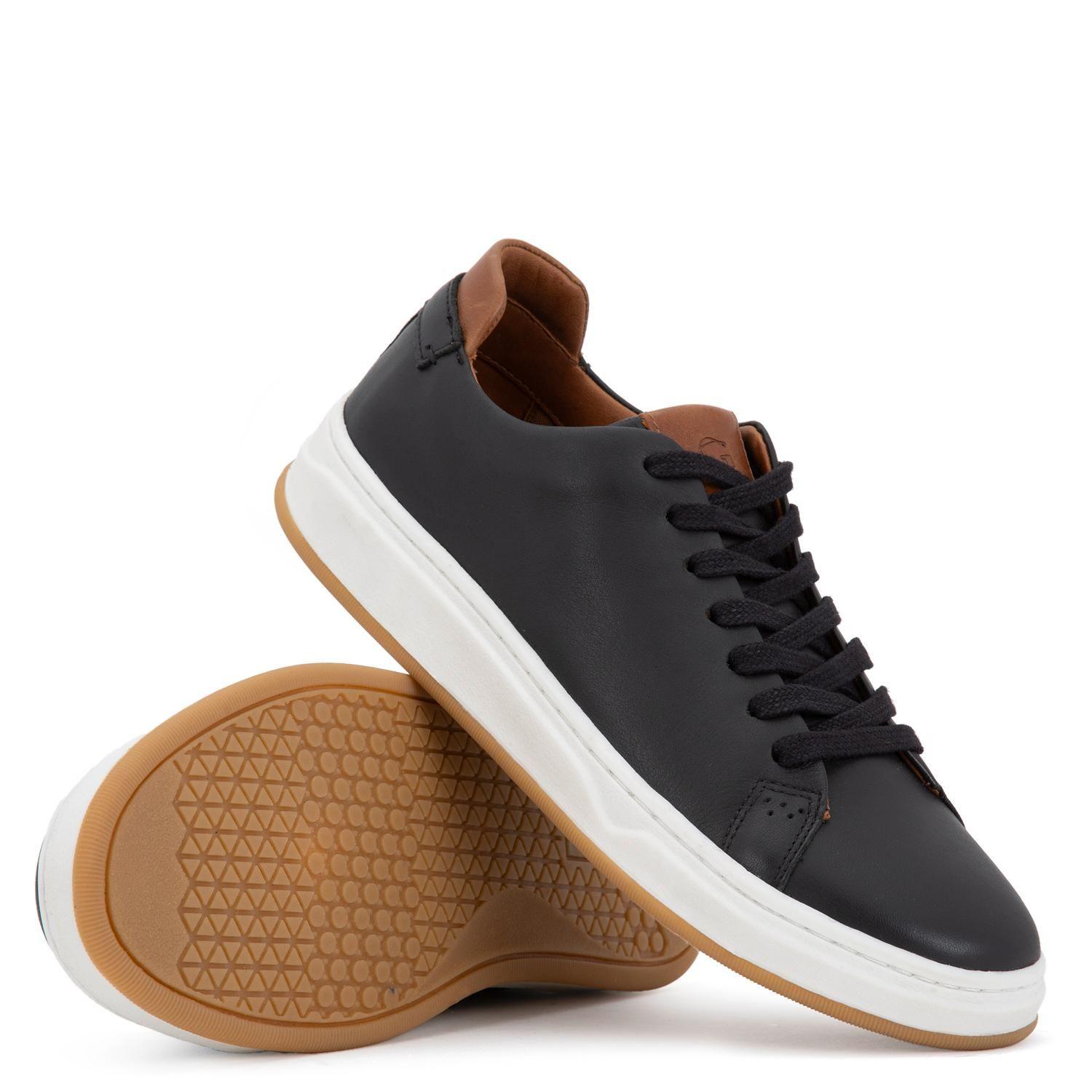 Zapatilla de cuero hombre Guante negro Hamilton-2
