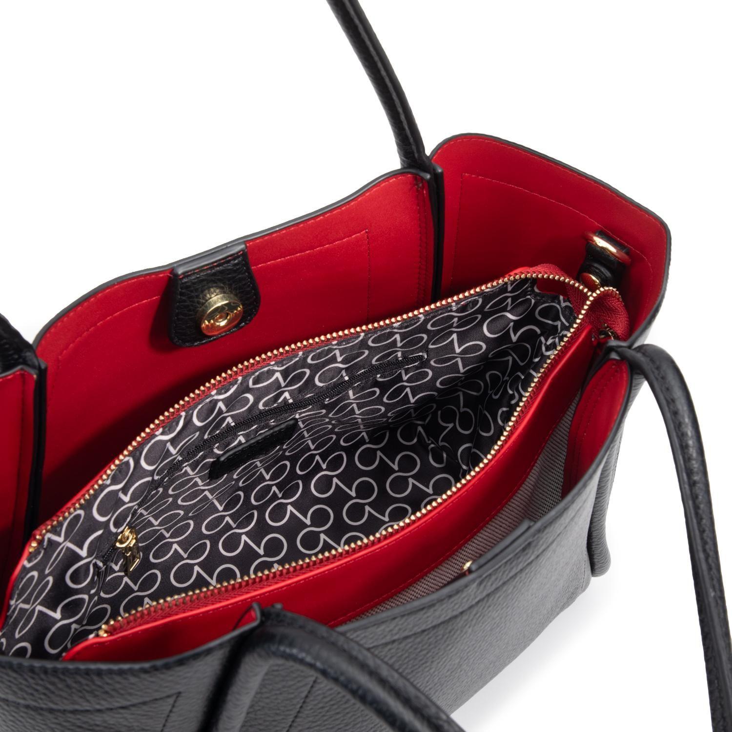 Cartera mujer Gacel negro dos asas mediana-4