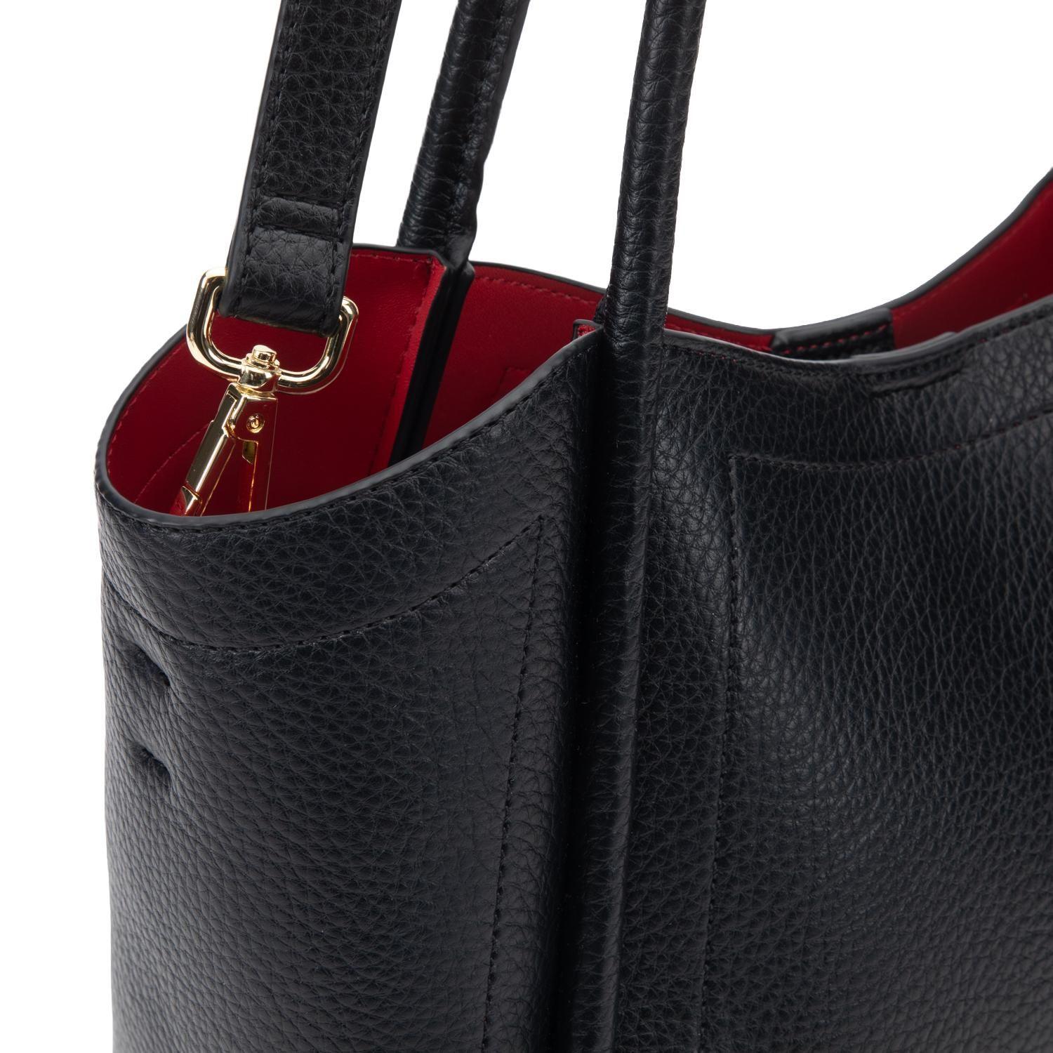 Cartera mujer Gacel negro dos asas mediana-7