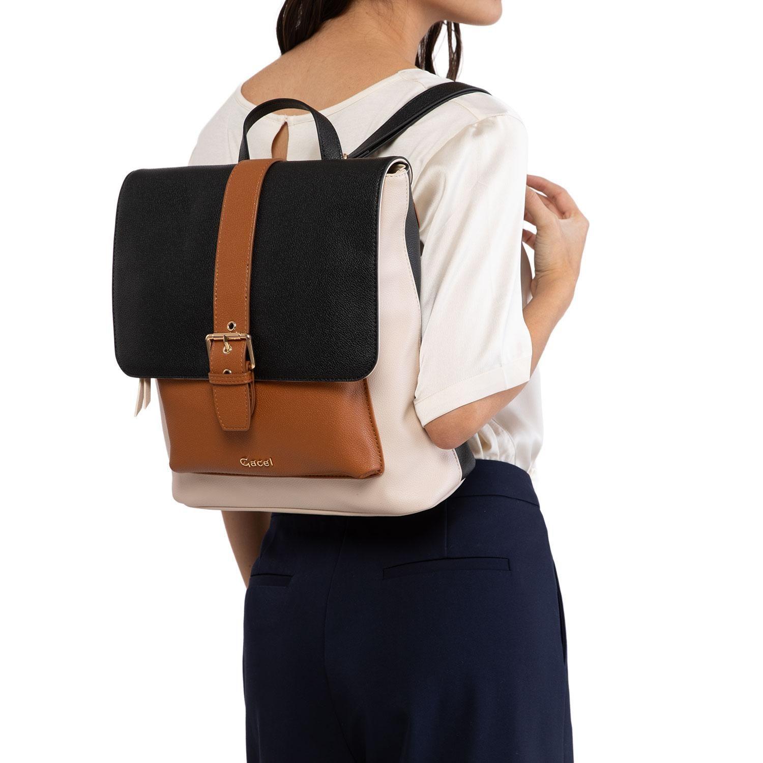 Mochila mujer Gacel tostado pequeña-1