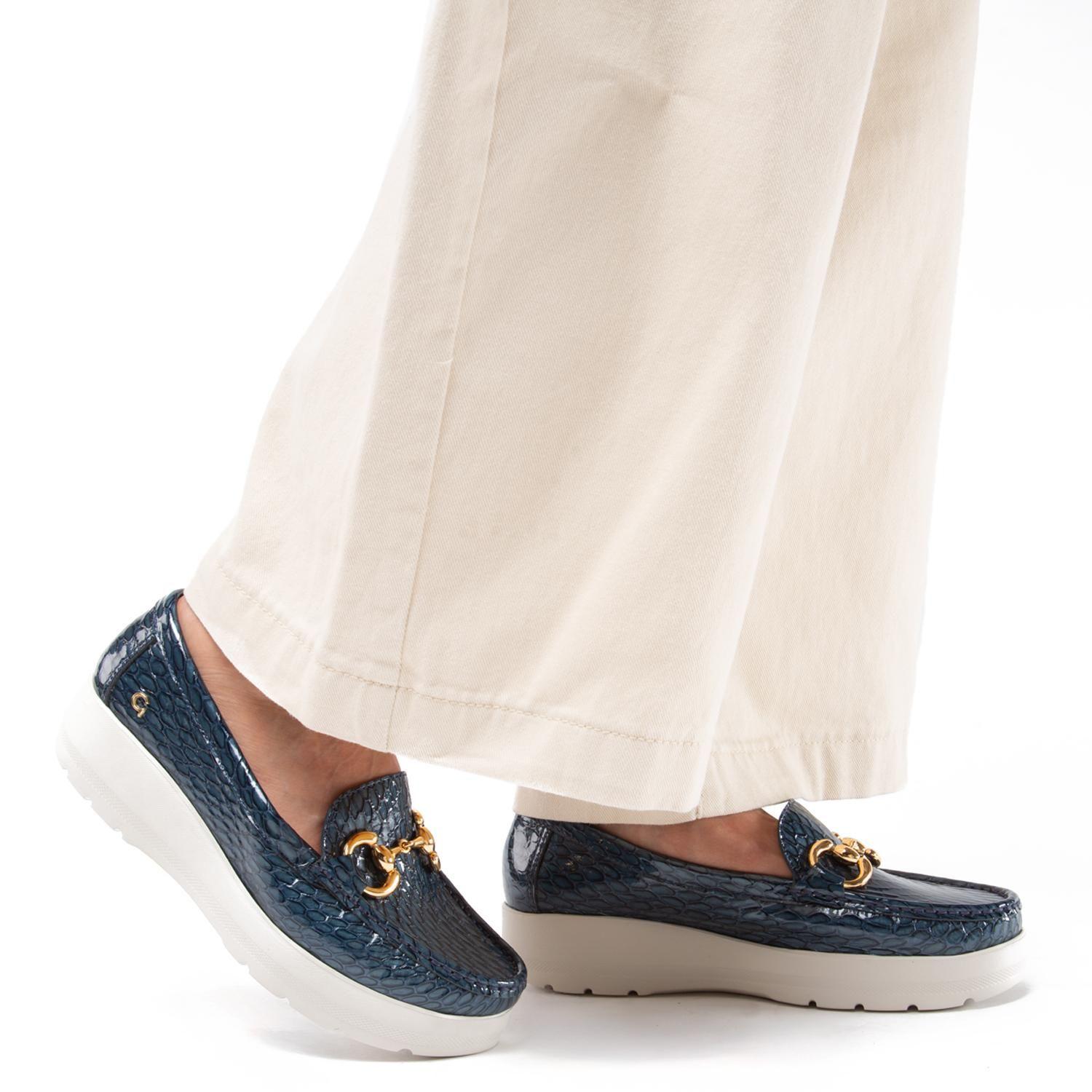 Mocasin de cuero mujer Gacel Marino Locanda 0660469-1