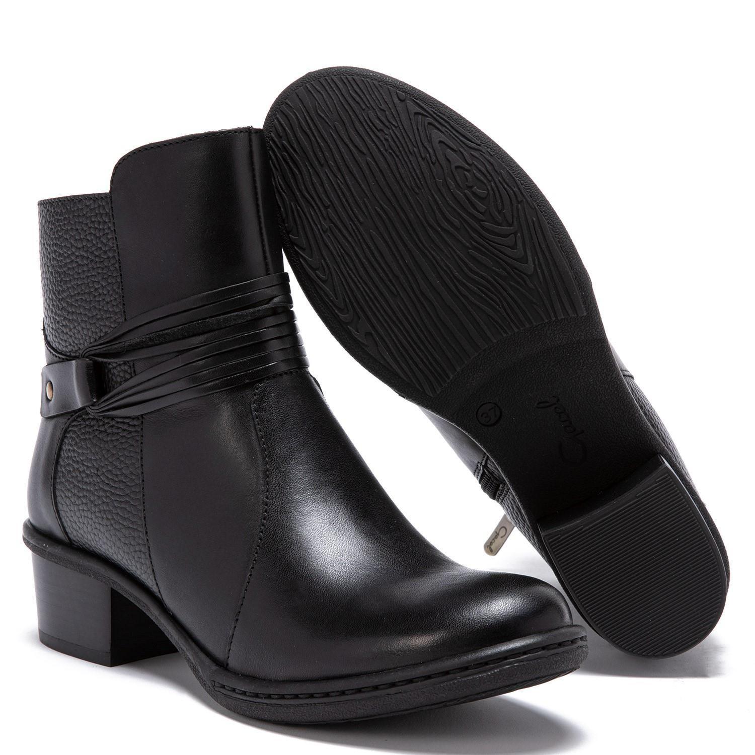 Botin de cuero mujer Gacel Negro Fabiana 0658578-3