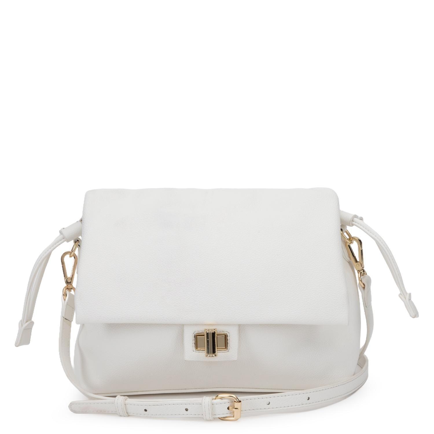 Cartera mujer Gacel blanco bandolera grande-0