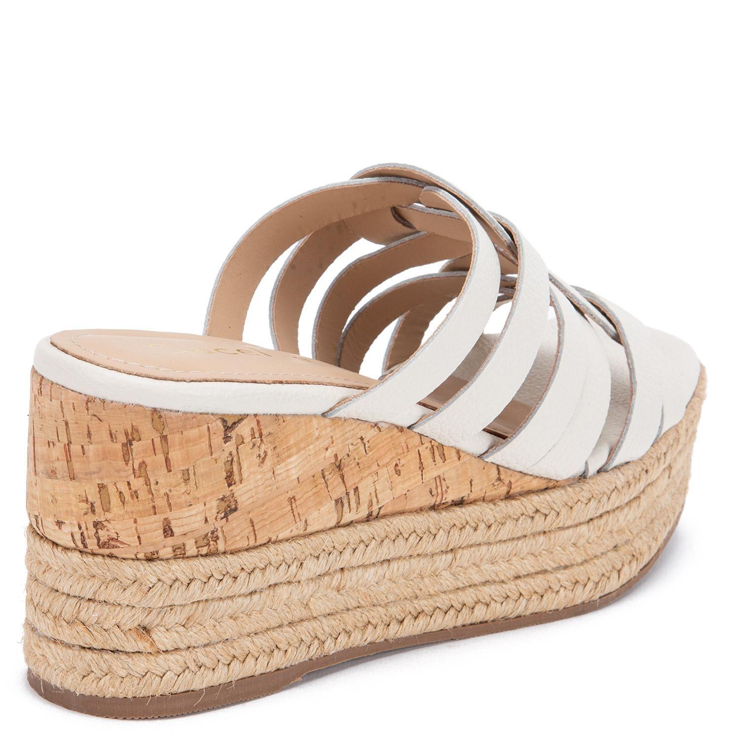 Sandalia de cuero mujer Gacel crema Eduarda-4