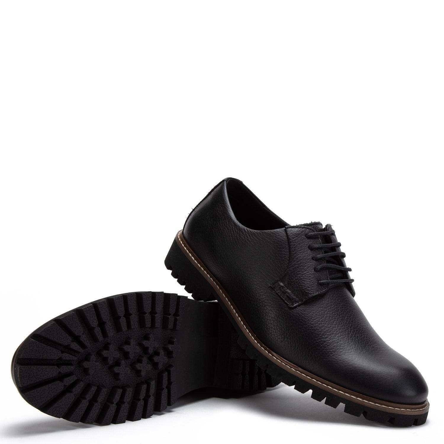 Zapato de cuero hombre Guante negro Quebec 0035445-3