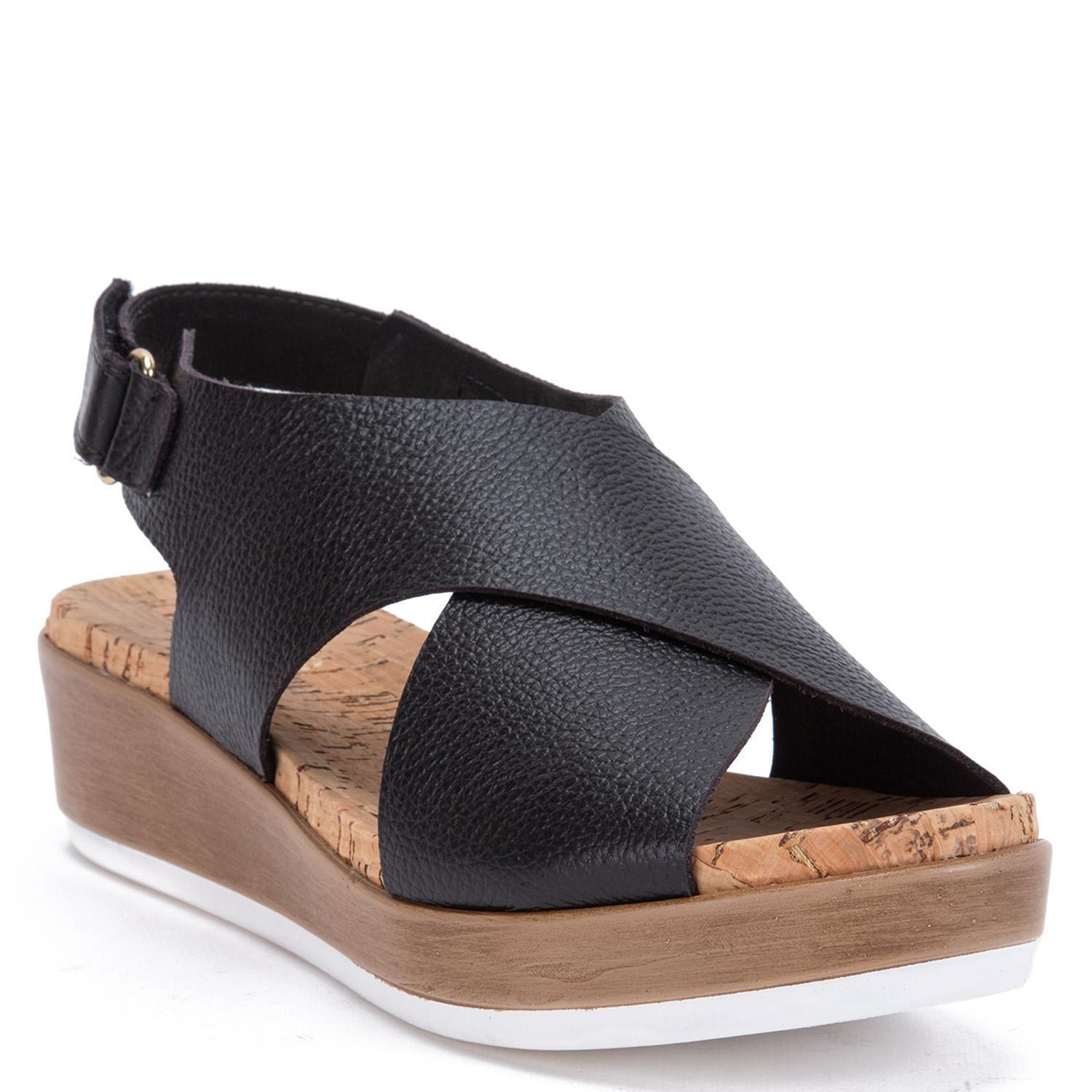 Sandalia de cuero mujer Gacel Negro Meryl 0660496-2