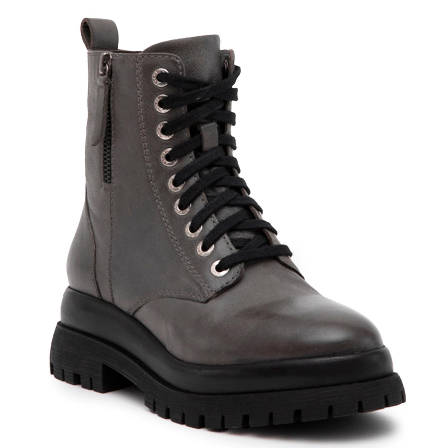 Botin de cuero mujer Gacel acero Sarah-2