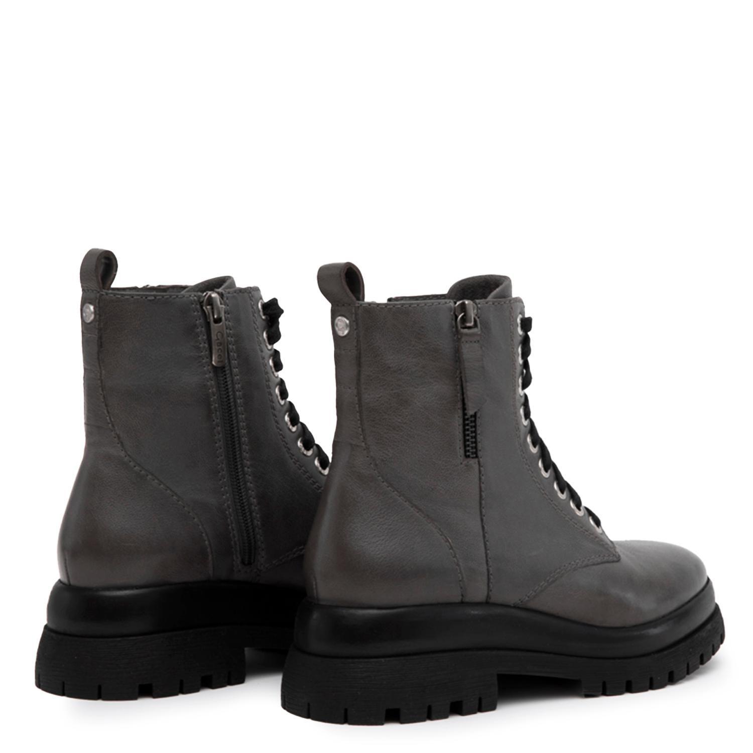 Botin de cuero mujer Gacel acero Sarah-4