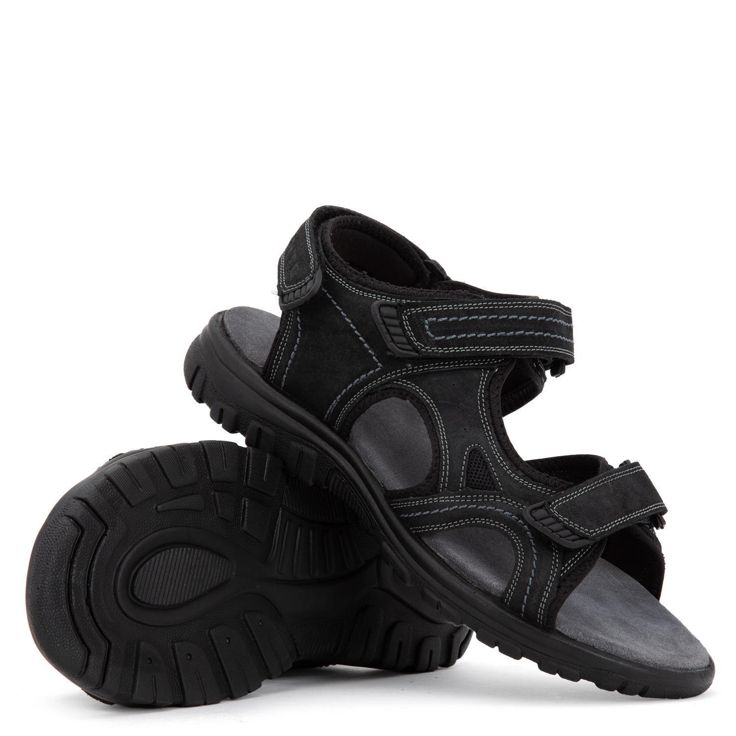 Sandalia de cuero hombre Guante negro Herdif-2