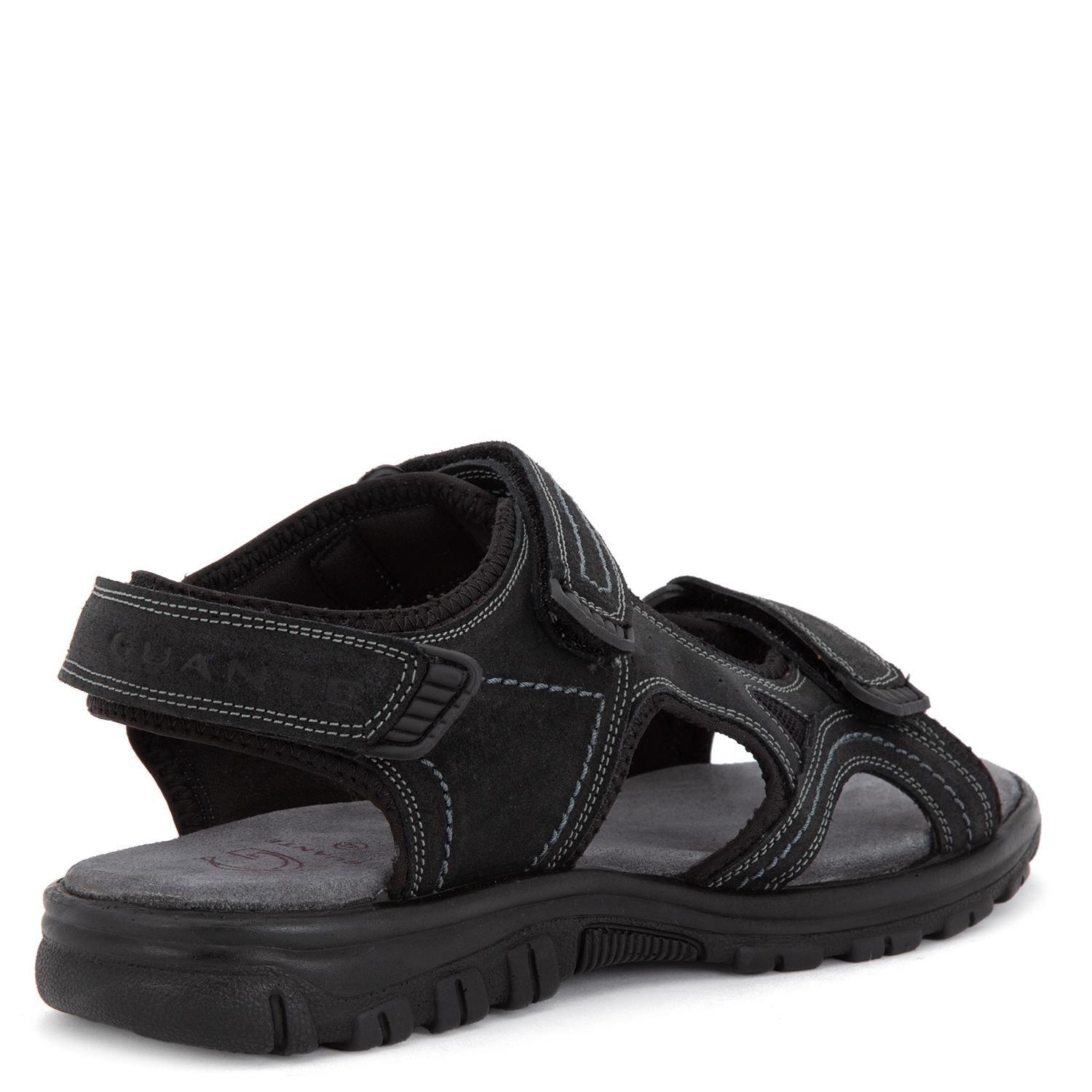 Sandalia de cuero hombre Guante negro Herdif-3