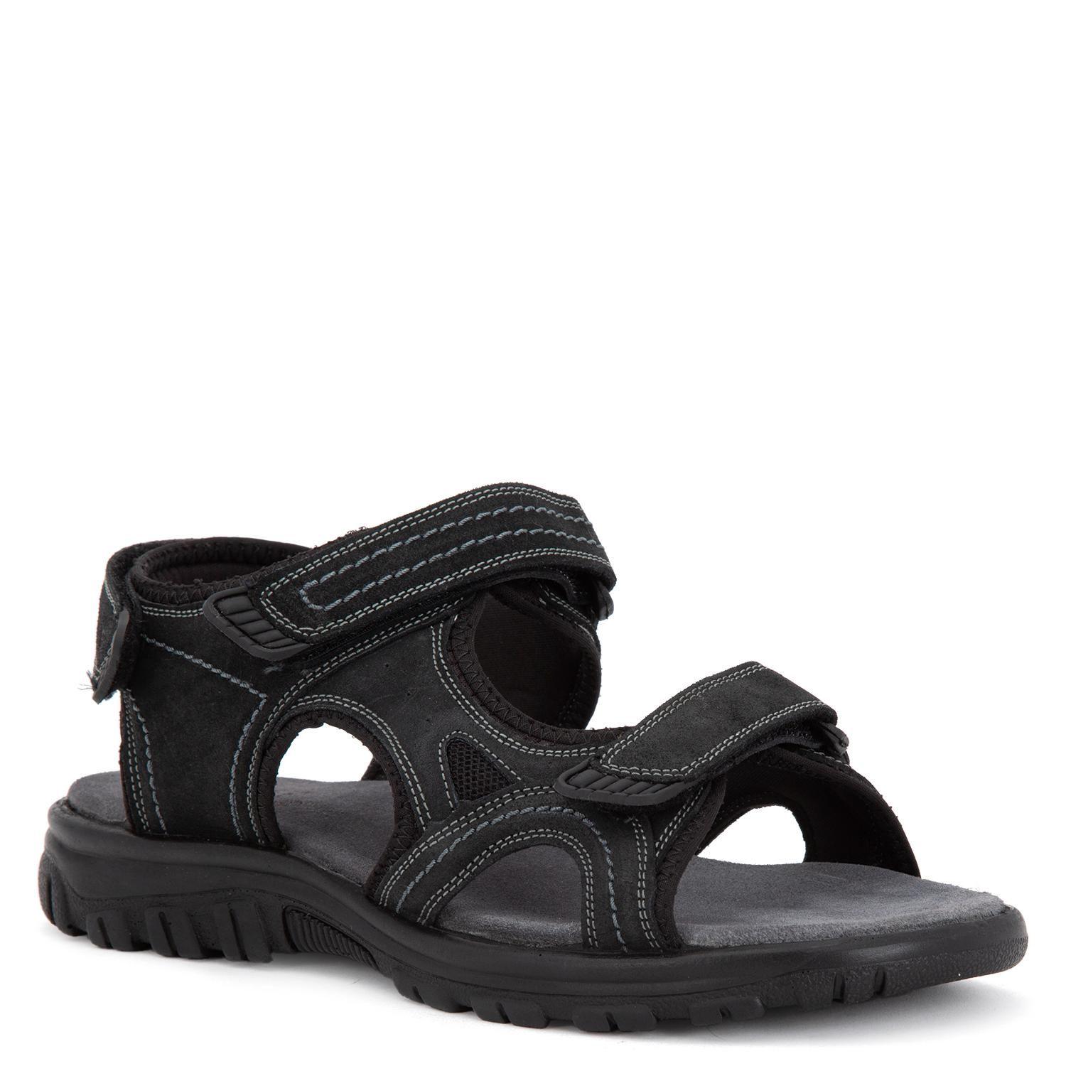 Sandalia de cuero hombre Guante negro Herdif-4