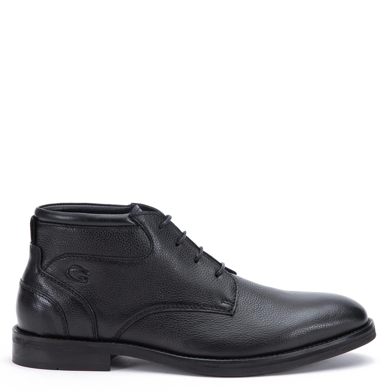 Botin de cuero hombre Guante negro Burdeos-0