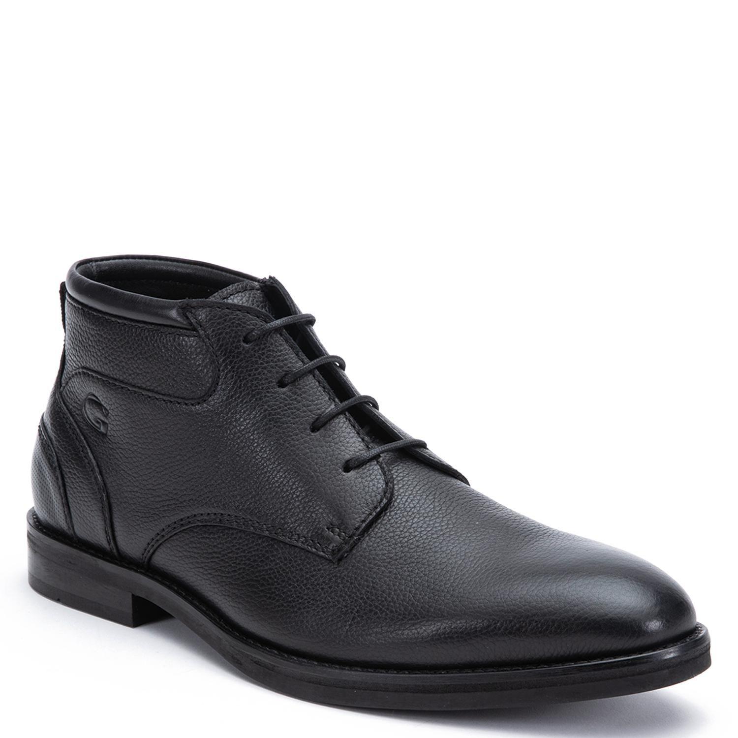 Botin de cuero hombre Guante negro Burdeos-2