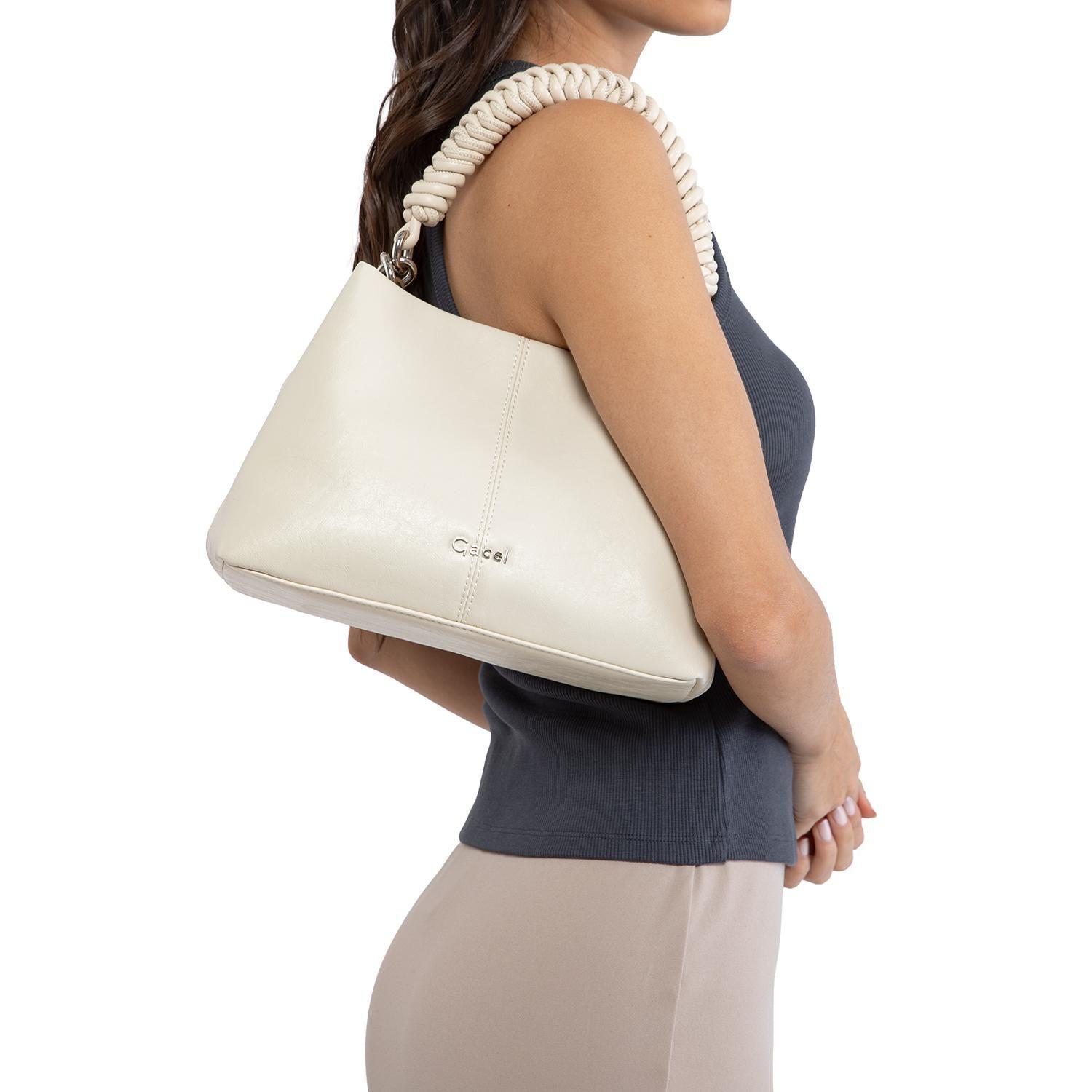 Cartera mujer Gacel off white bandolera grande-1