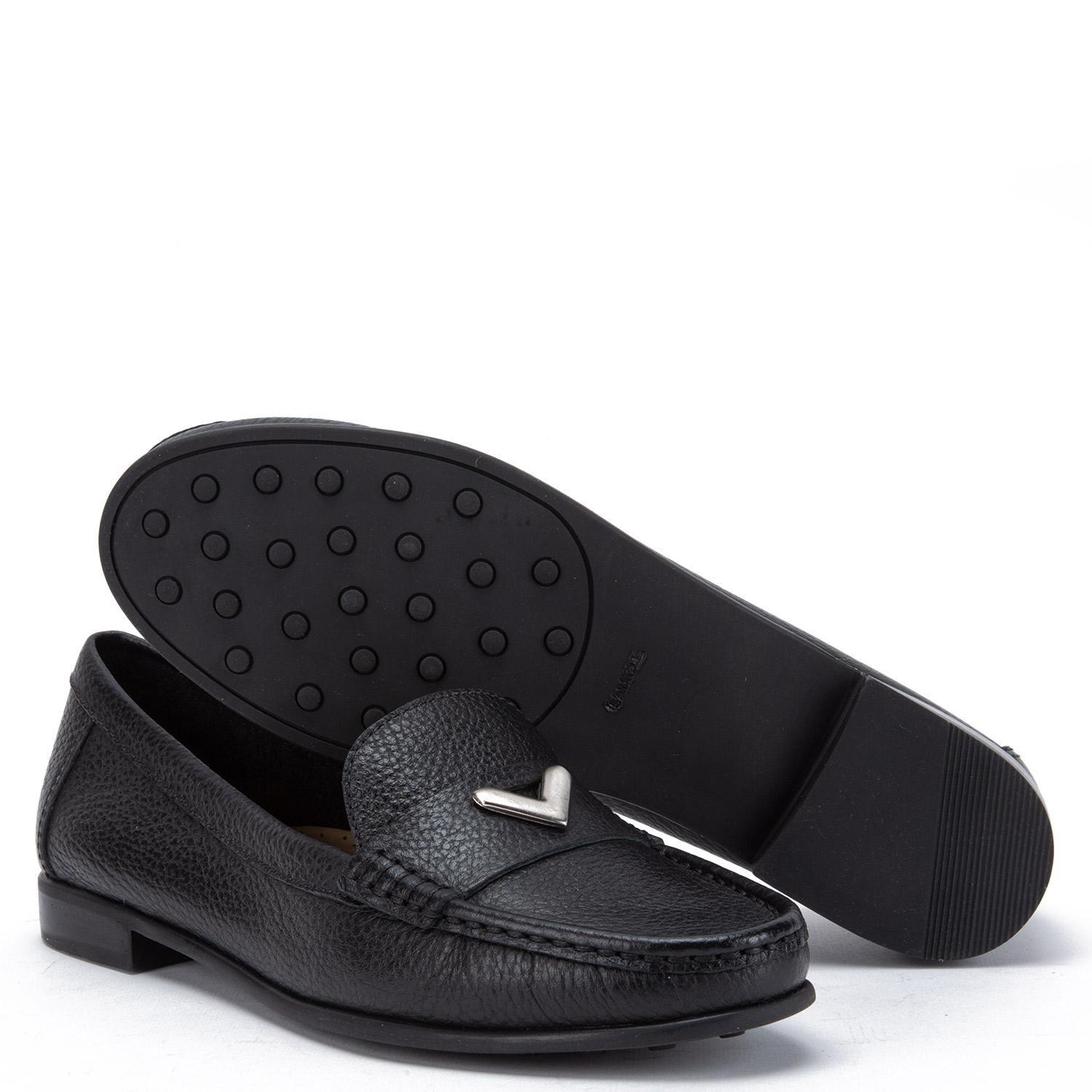 Mocasin de cuero mujer Gacel negro Siri-3