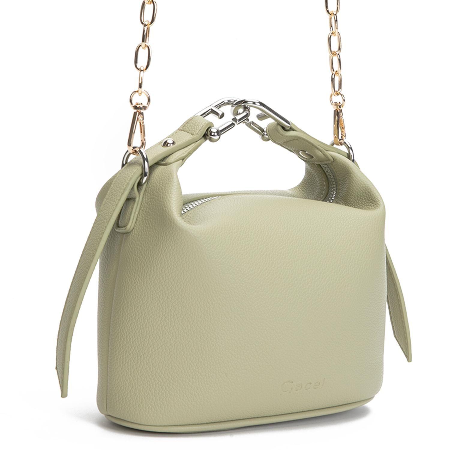 Cartera mujer Gacel verde bandolera pequeña-3