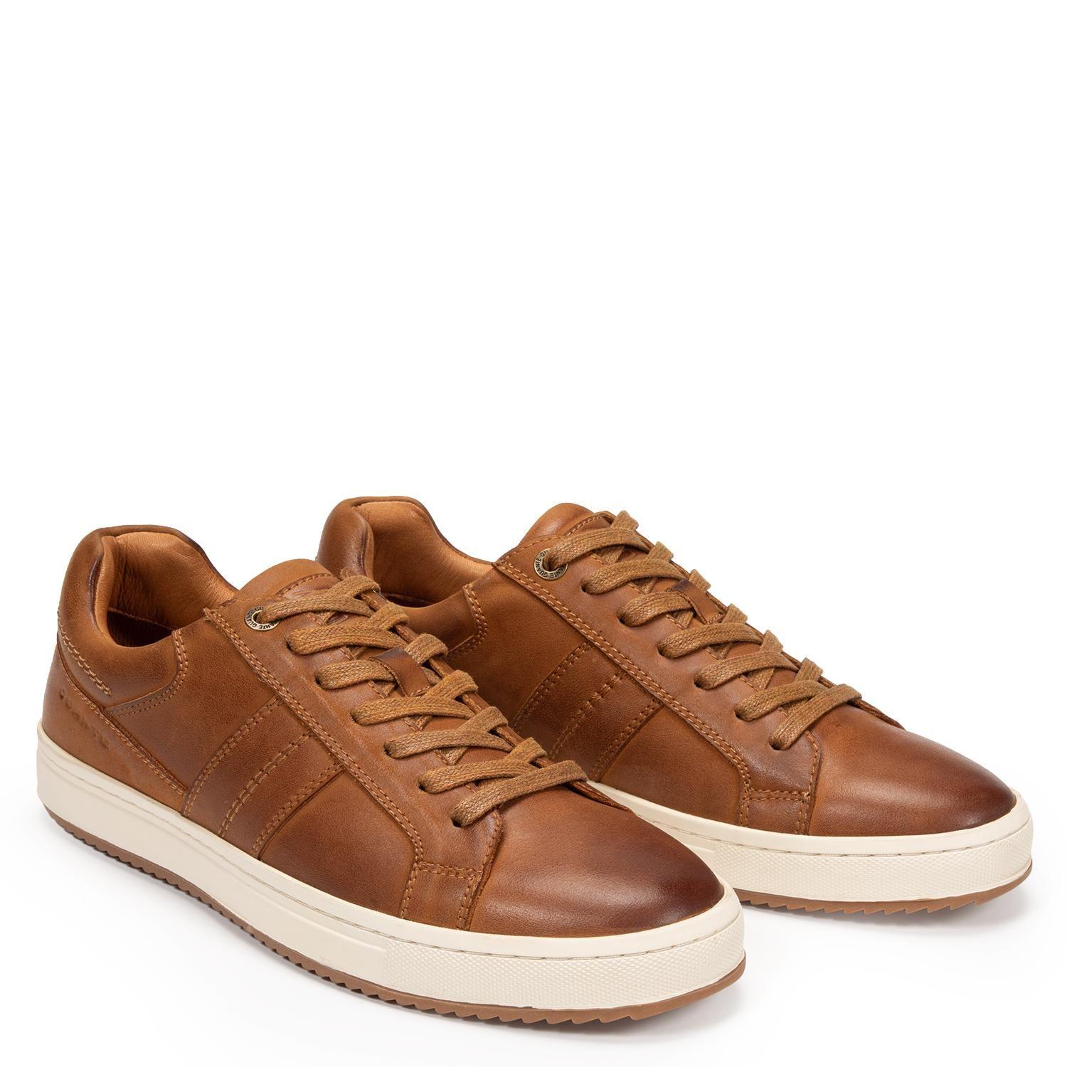 Zapatilla de cuero hombre Guante cafe Kiama-3