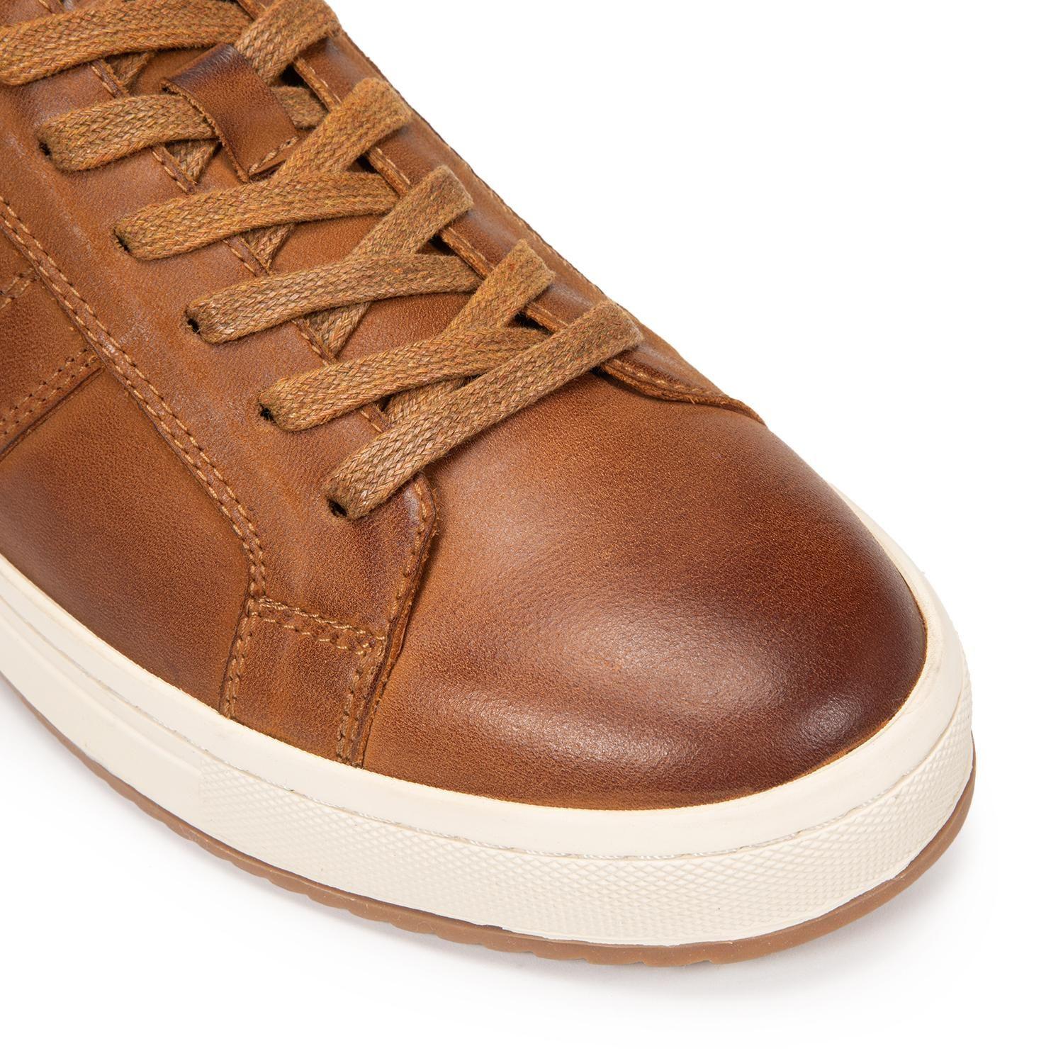 Zapatilla de cuero hombre Guante cafe Kiama-5
