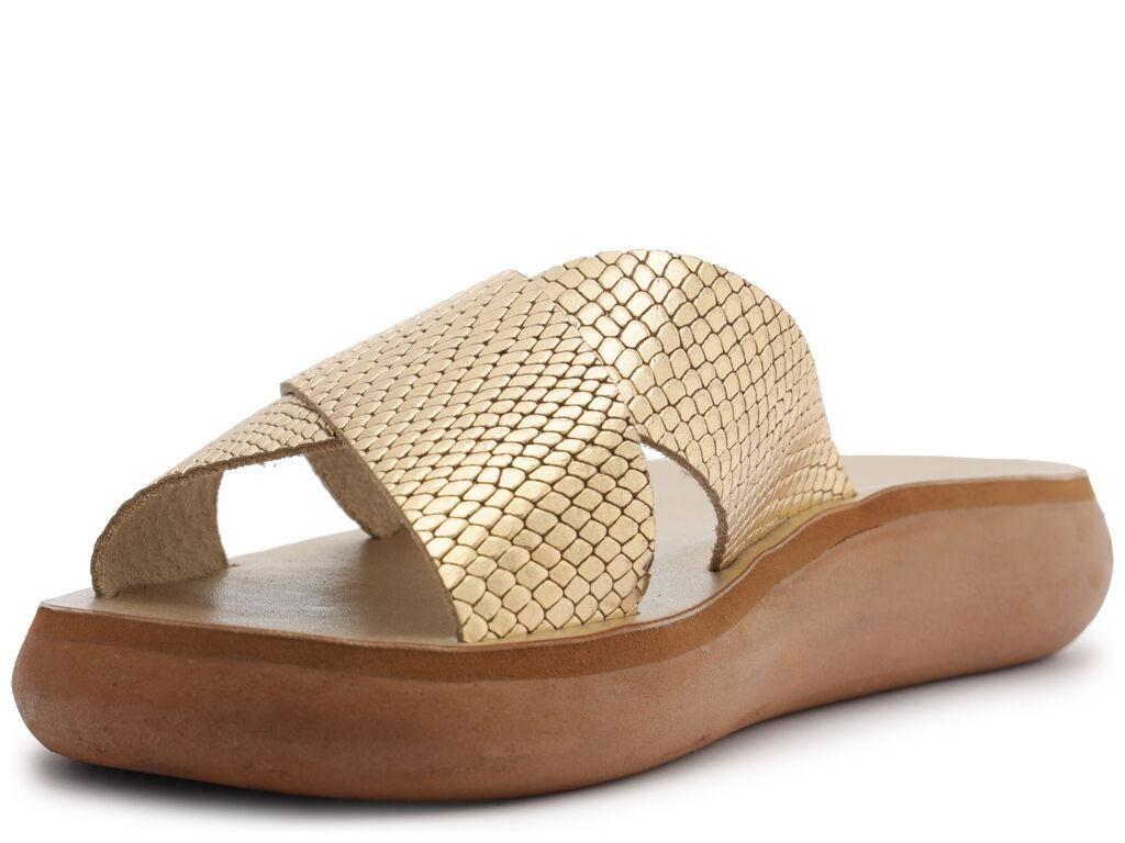 Sandalia de cuero mujer Anacapri dorado Bianca C3040400090041-3