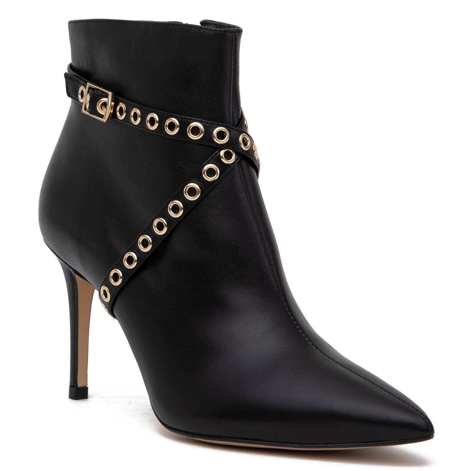 Botin de cuero mujer Gacel negro Rania-2