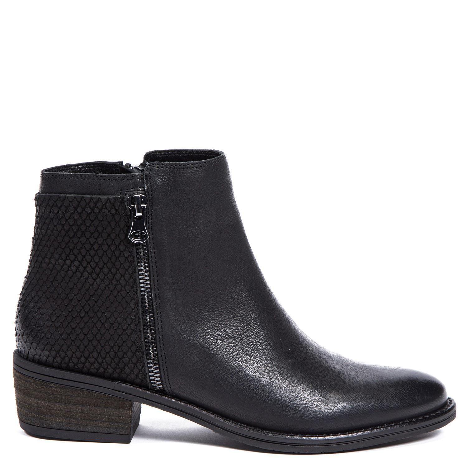 Botin de cuero mujer Gacel Negro Gina 0658592-0